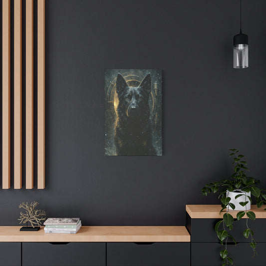 THE SENTINEL | Black GSD Wall Canvas