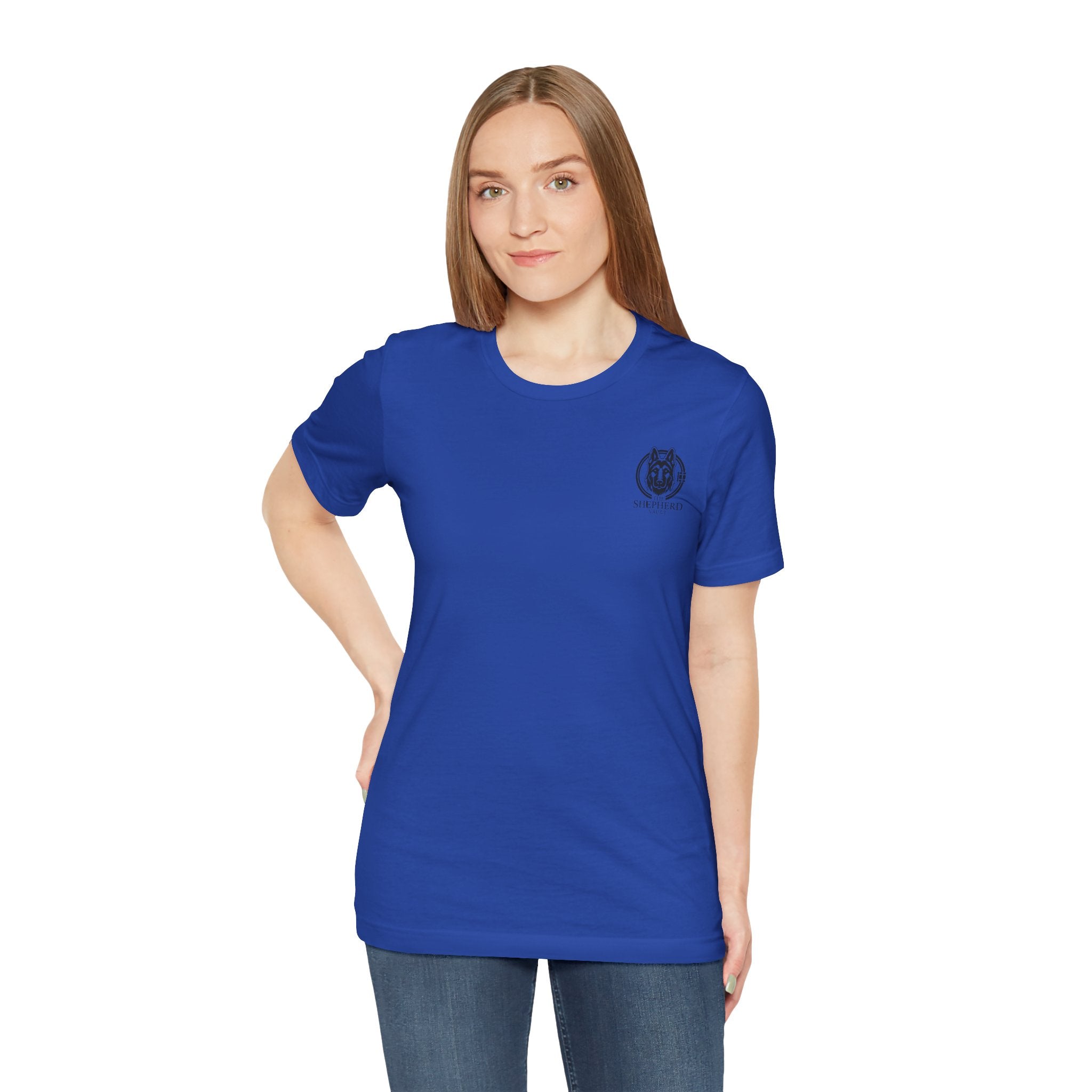 Women's Shepherd Tee | Bold Vertical 'SHEPHERD' with GSD Design