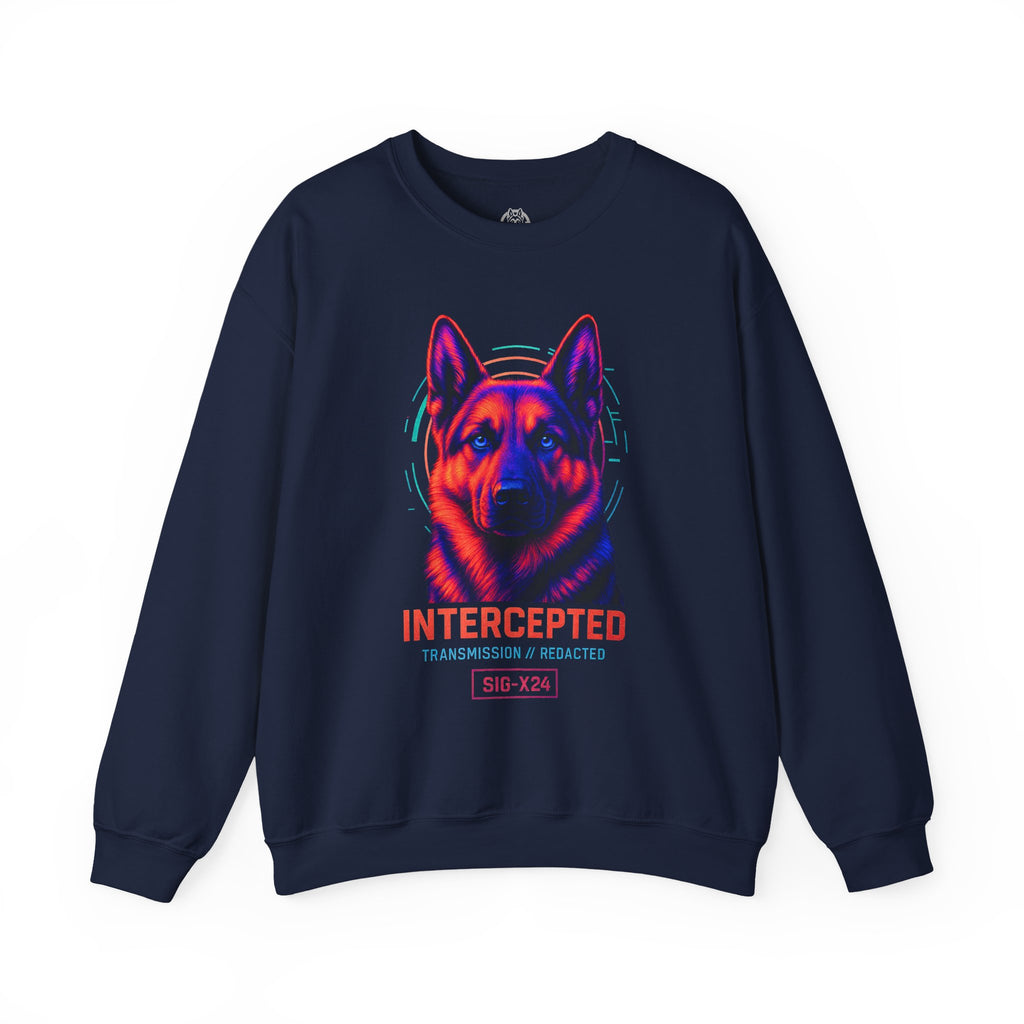 Women's Intercepted Sweatshirt | Bold GSD Crewneck | German Shepherd Lover Gift