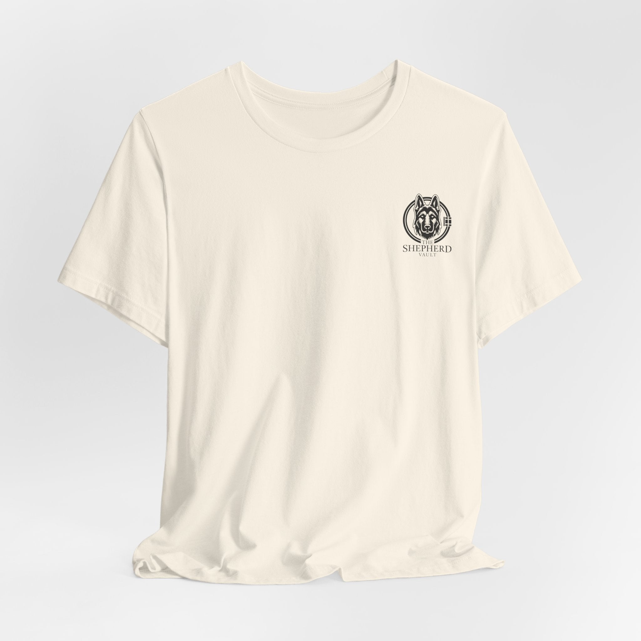 Men's Shepherd Tee | Bold Vertical 'SHEPHERD' with GSD Design