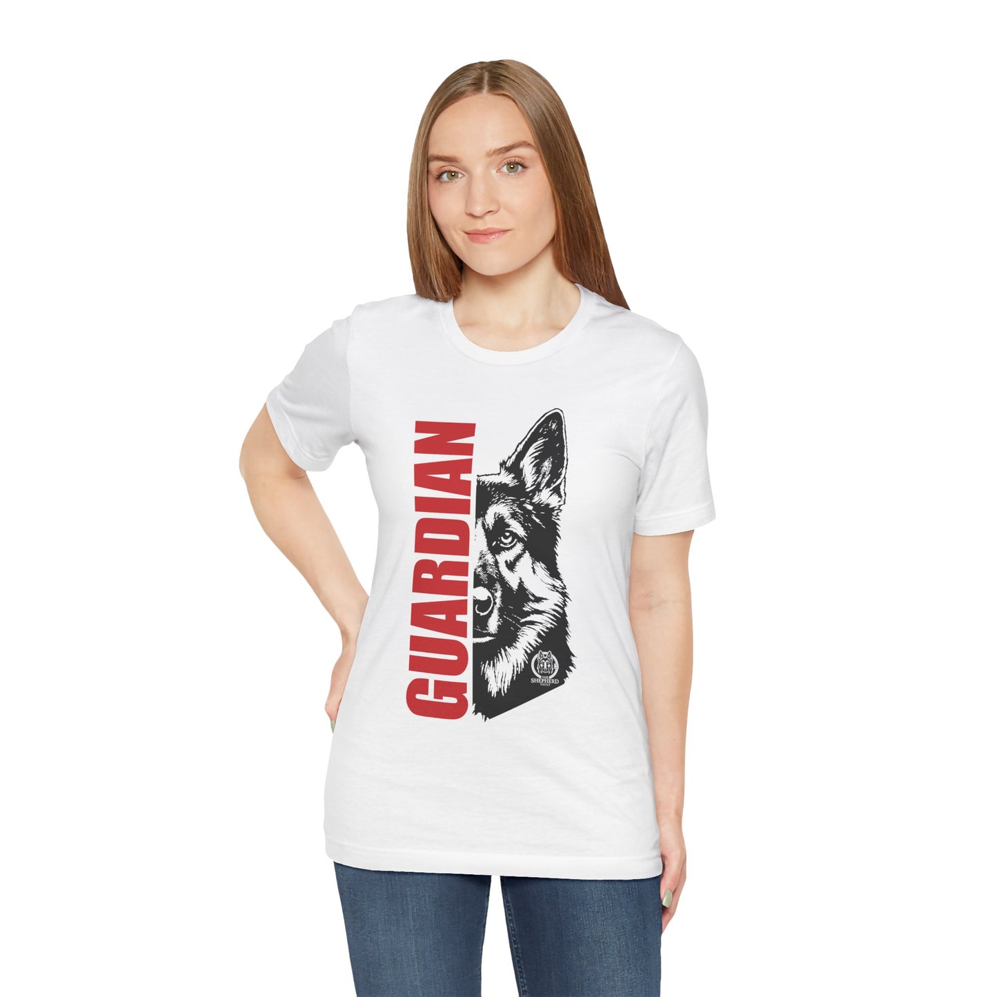 Women's Guardian Shepherd Tee | "The Shepherd Stands Guard" | Dog Lover T-Shirt