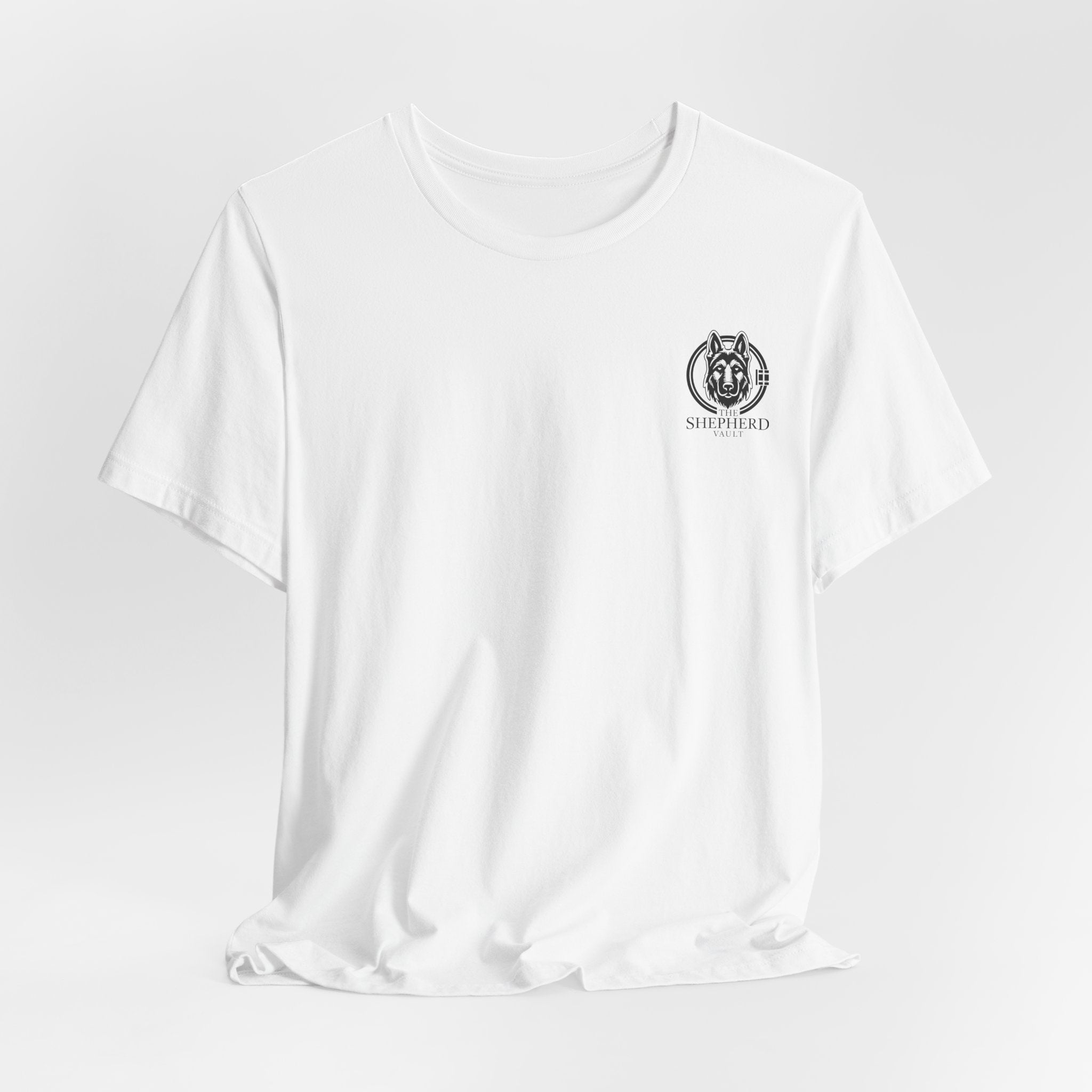 Men's Shepherd Tee | Bold Vertical 'SHEPHERD' with GSD Design