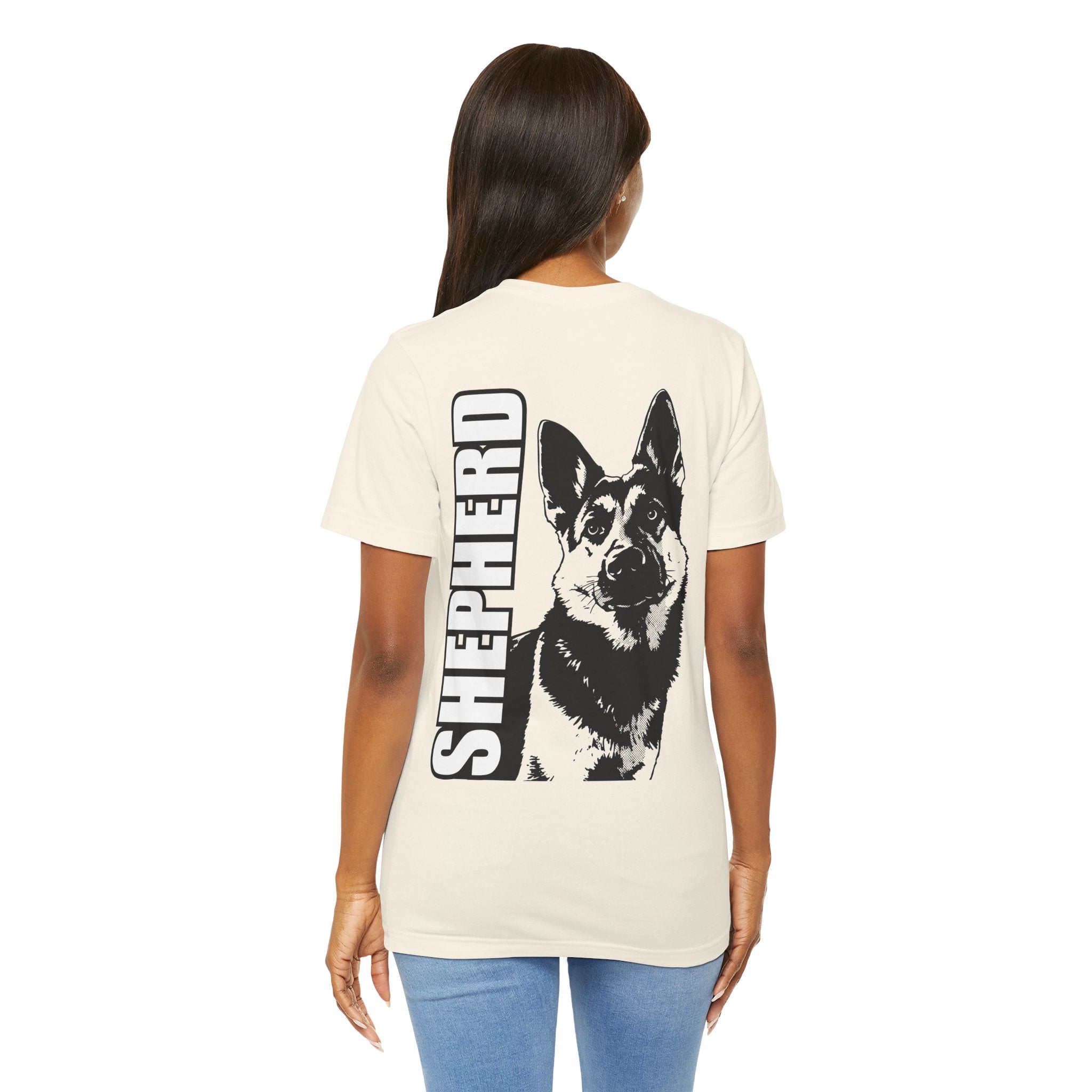Women's Shepherd Tee | Bold Vertical 'SHEPHERD' with GSD Design