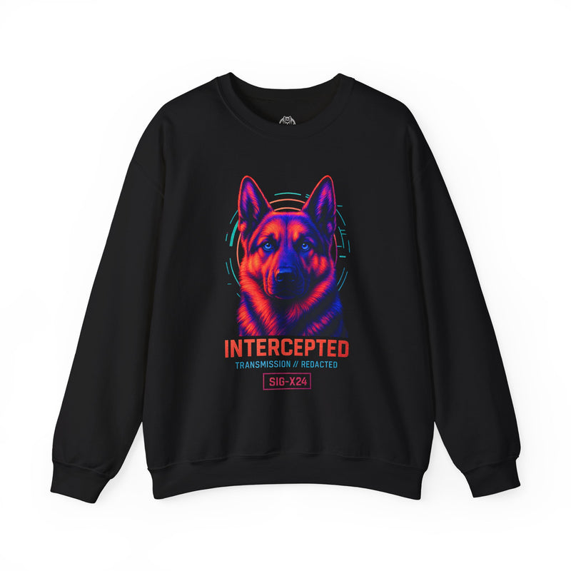 Women's Intercepted Sweatshirt | Bold GSD Crewneck | German Shepherd Lover Gift