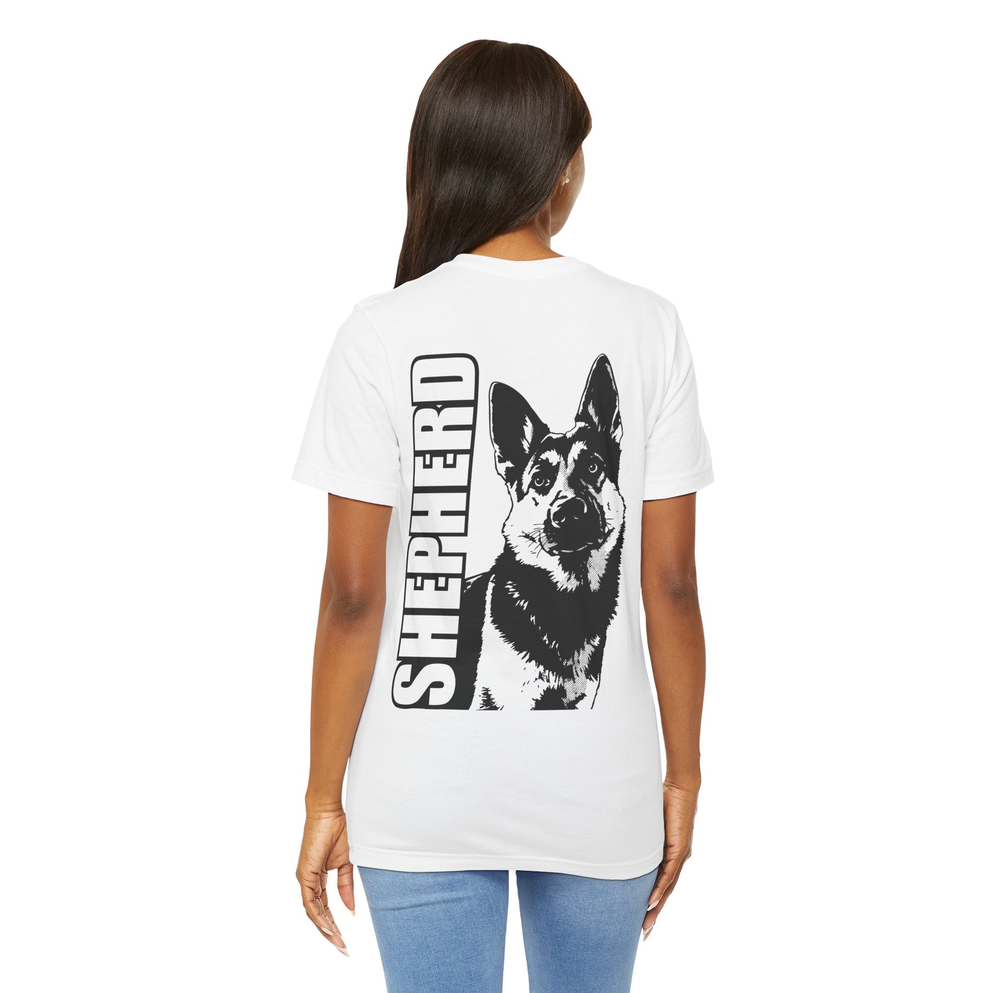 Women's Shepherd Tee | Bold Vertical 'SHEPHERD' with GSD Design