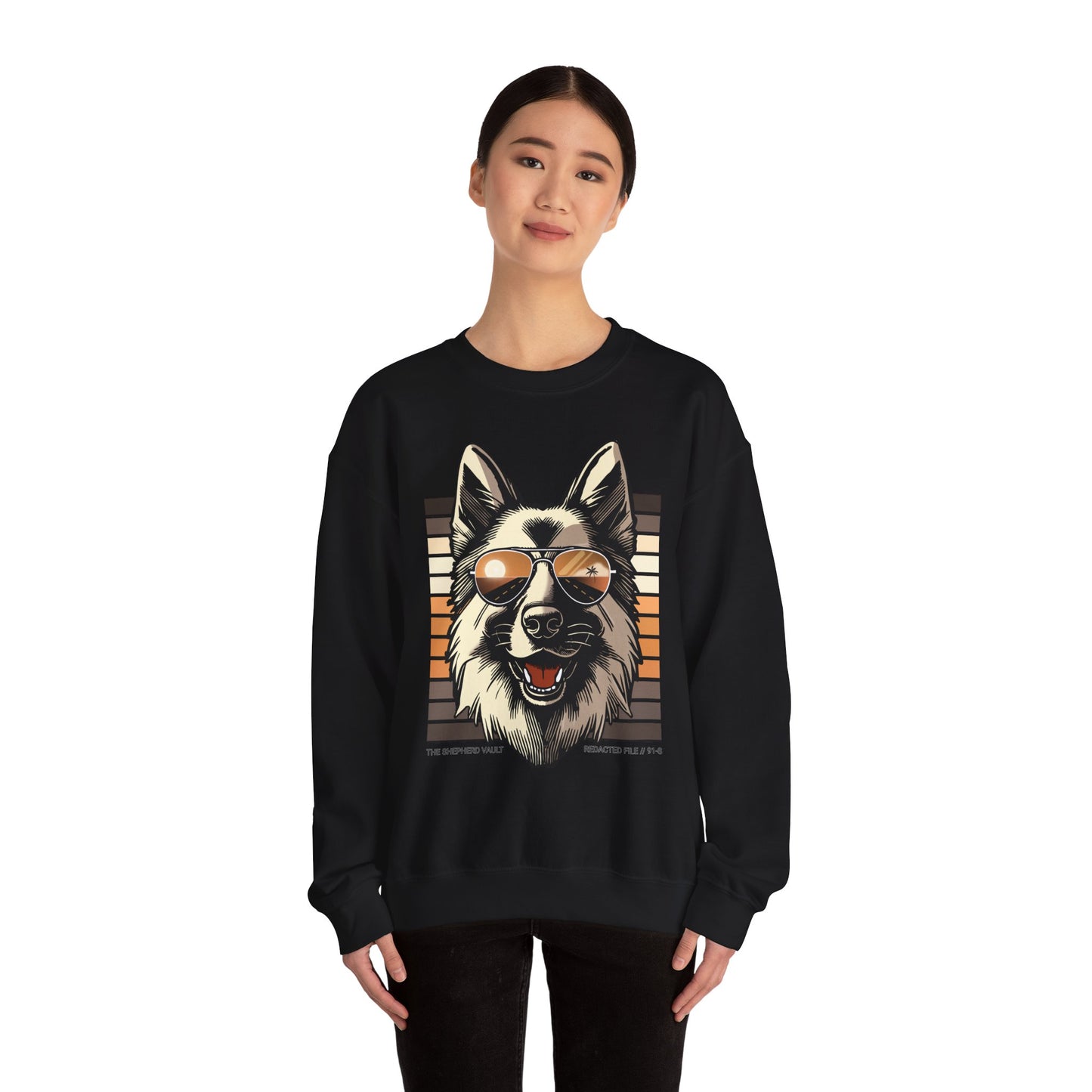 Women's Unauthorized Morale Sweatshirt | Retro Cool GSD Crewneck | Dog Lover Gift | Casual Wear