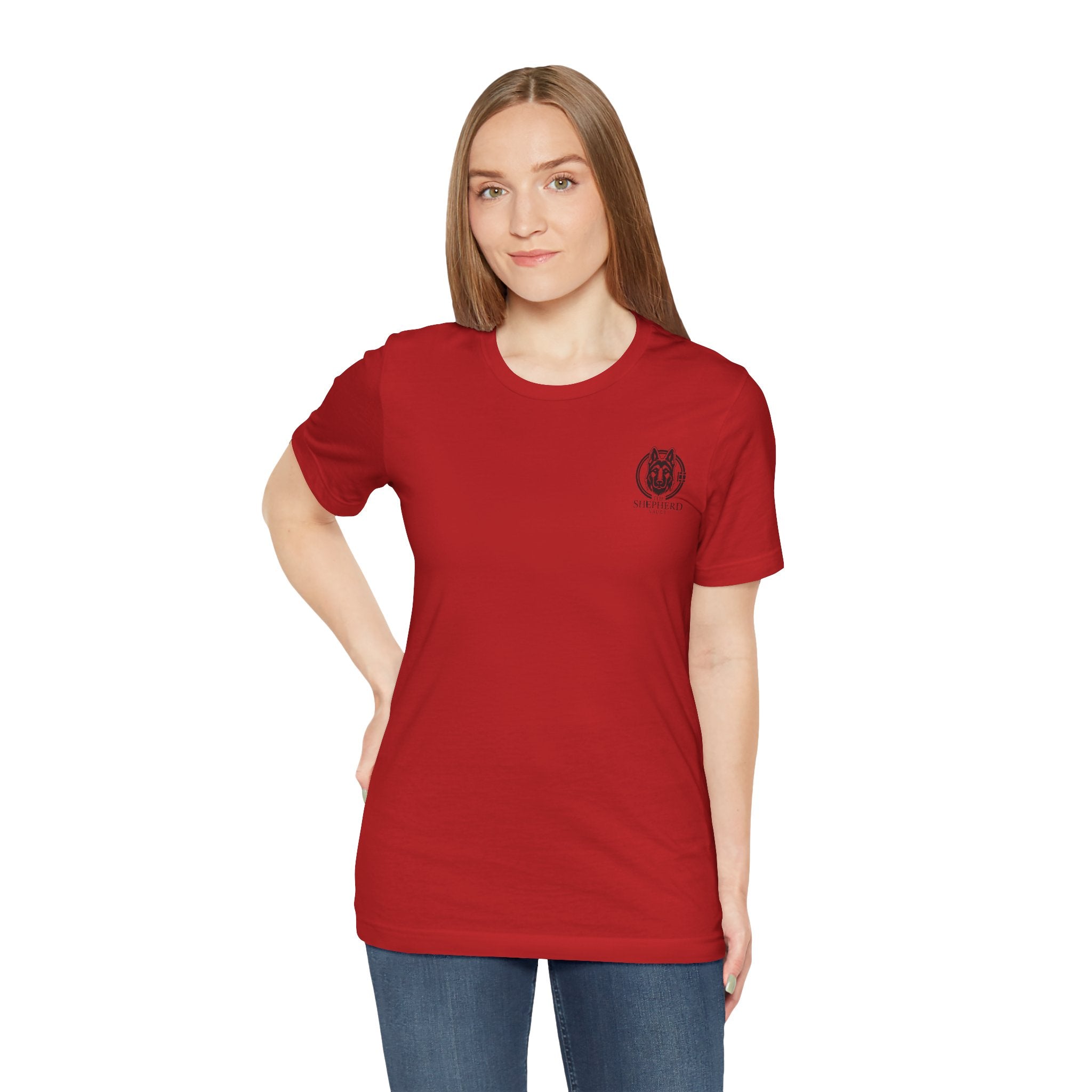 Women's Shepherd Tee | Bold Vertical 'SHEPHERD' with GSD Design