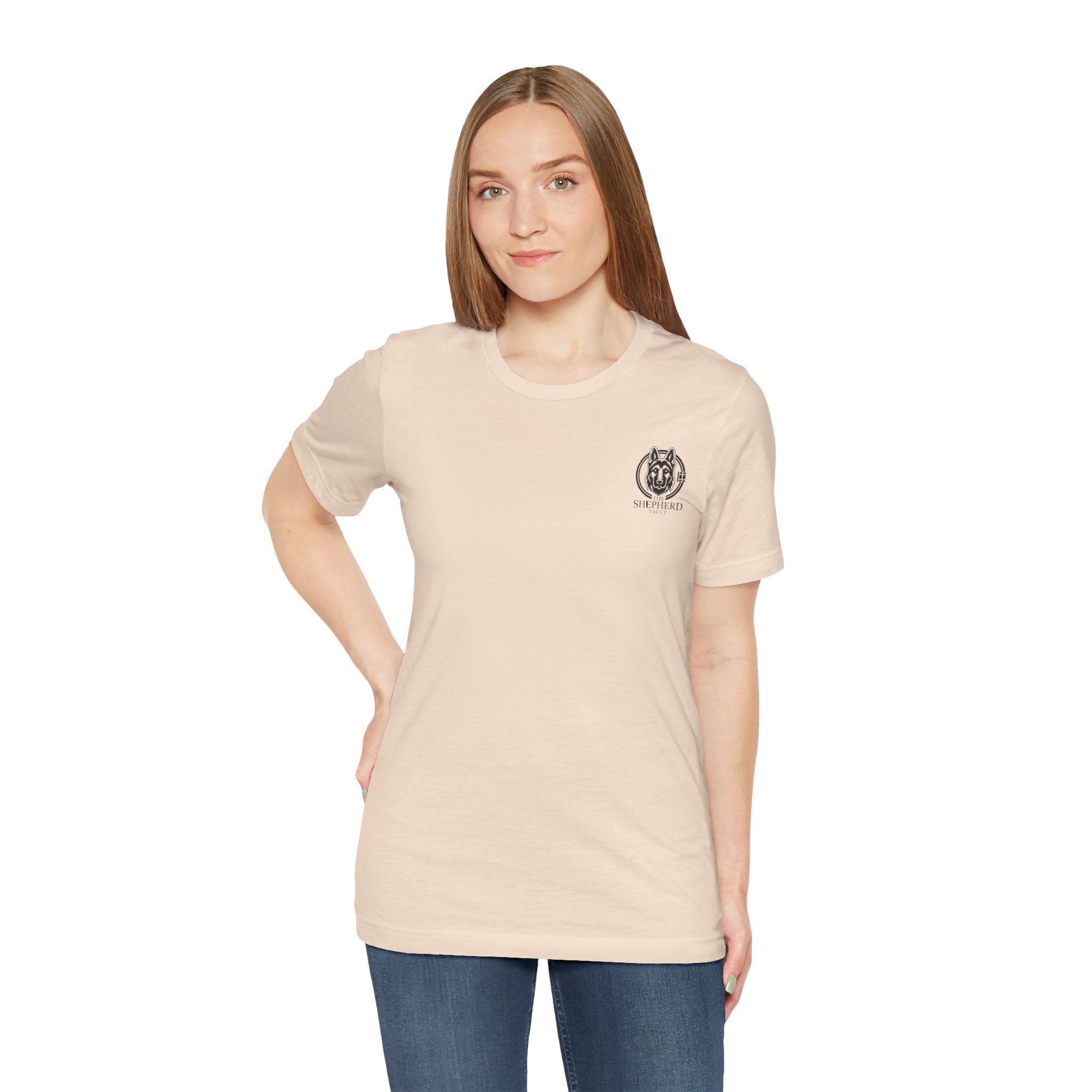 Women's Shepherd Tee | Bold Vertical 'SHEPHERD' with GSD Design