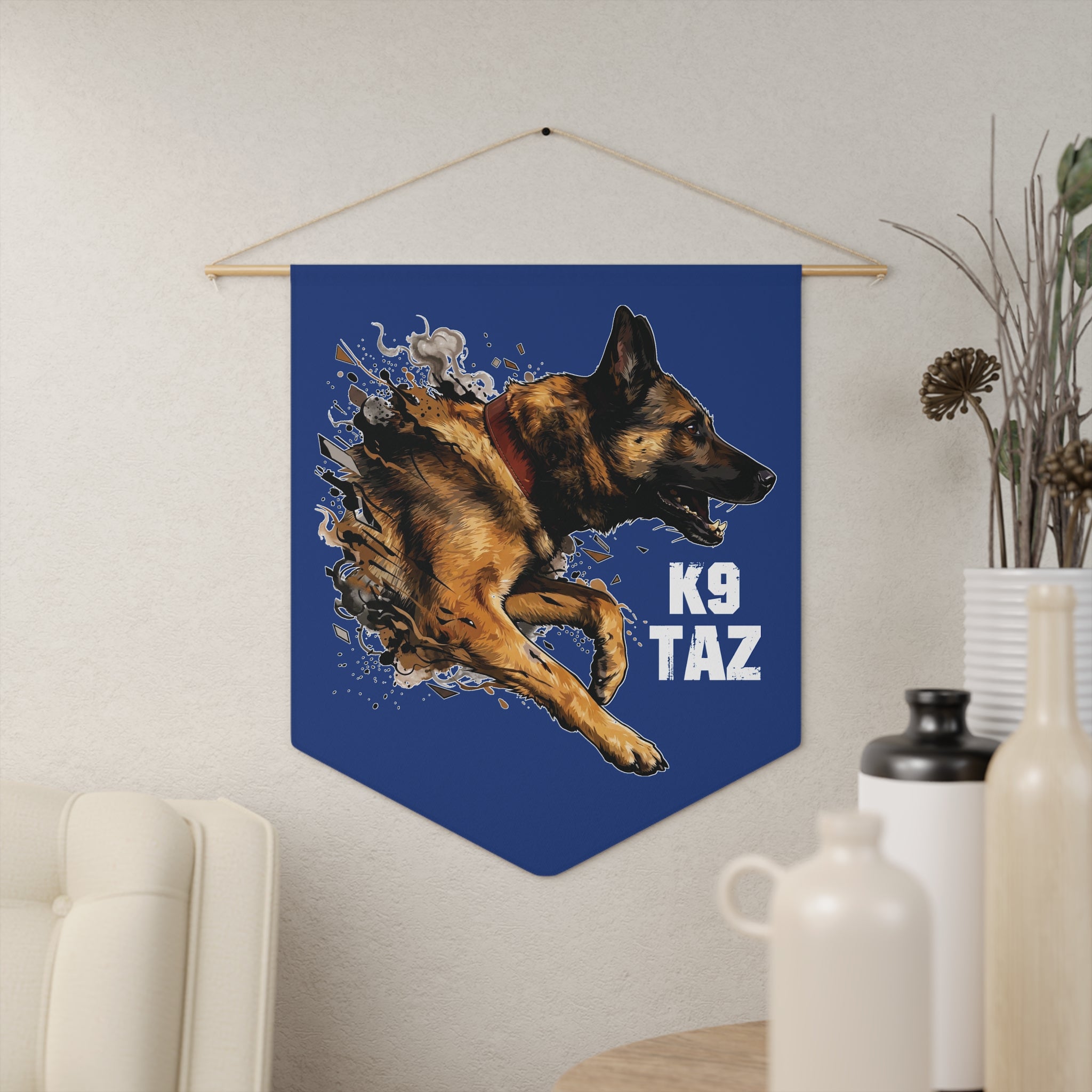 The “Legend in Motion” Pennant: A Wall That Tells the Story | K9 Taz