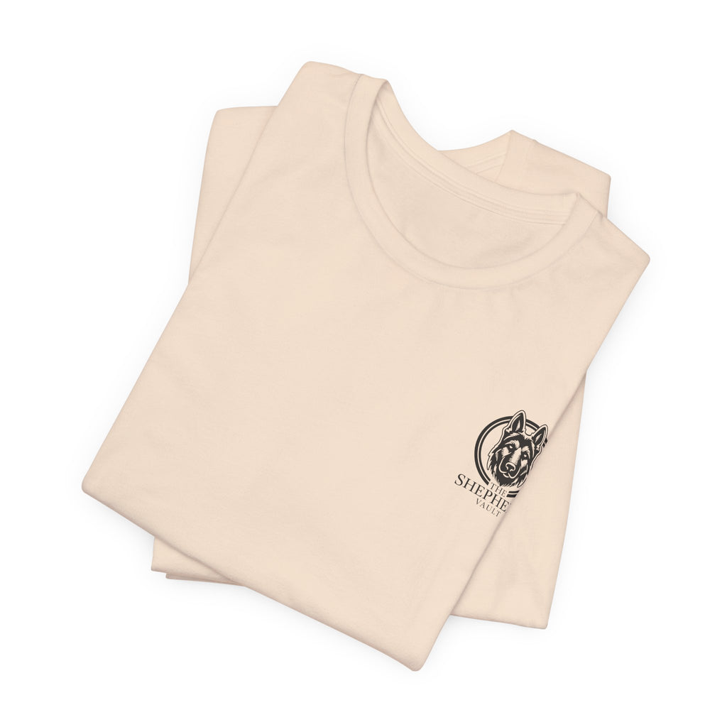 Women's Shepherd Tee | Bold Vertical 'SHEPHERD' with GSD Design