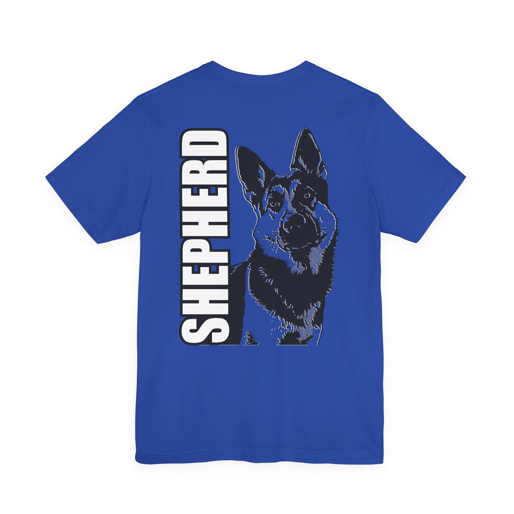 Women's Shepherd Tee | Bold Vertical 'SHEPHERD' with GSD Design