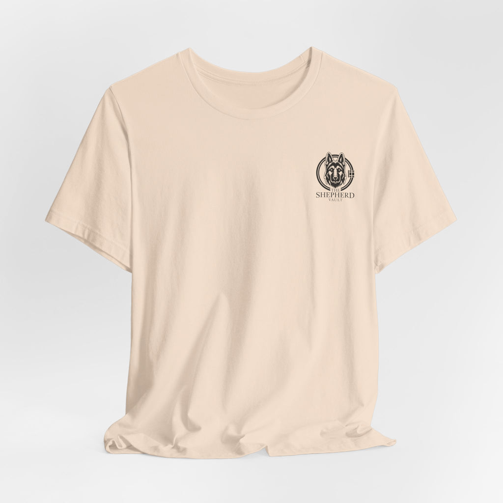 Women's Shepherd Tee | Bold Vertical 'SHEPHERD' with GSD Design