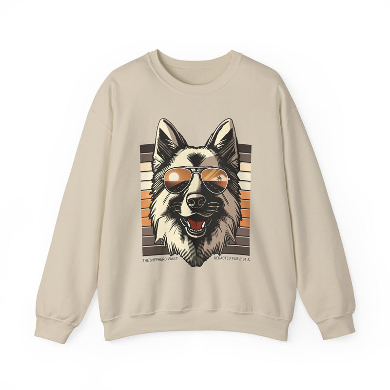 Women's Unauthorized Morale Sweatshirt | Retro Cool GSD Crewneck | Dog Lover Gift | Casual Wear
