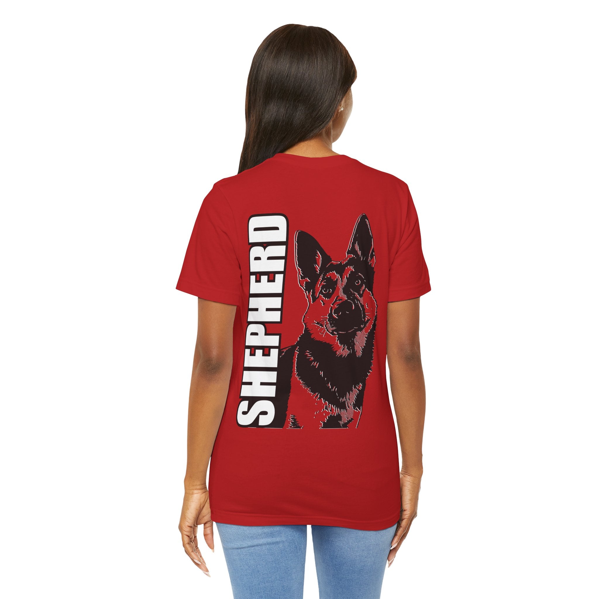 Women's Shepherd Tee | Bold Vertical 'SHEPHERD' with GSD Design