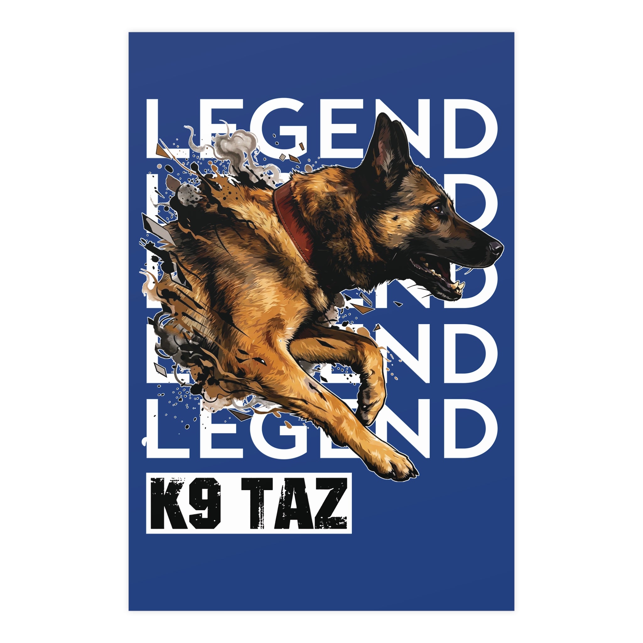 The “Legend in Motion” Fine Art Poster: Presence That Commands the Room | K9 Taz