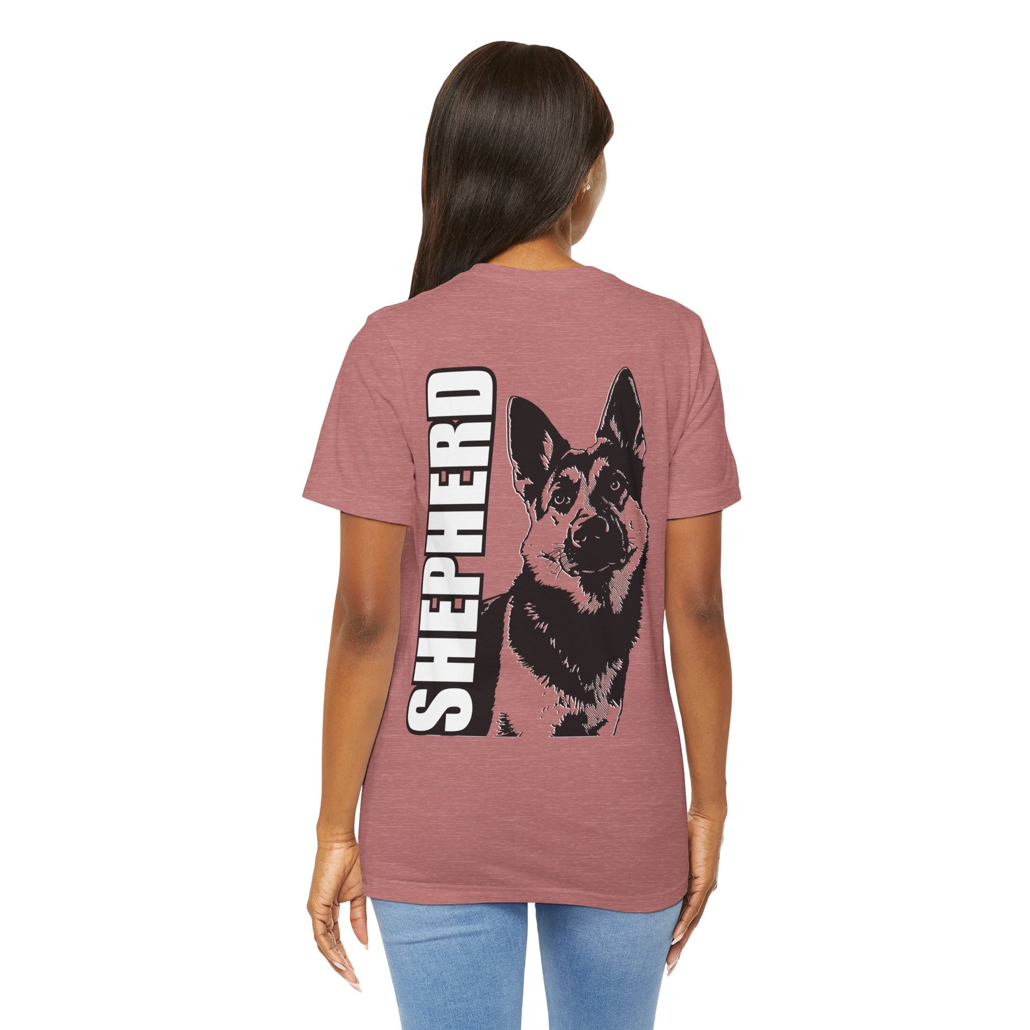 Women's Shepherd Tee | Bold Vertical 'SHEPHERD' with GSD Design
