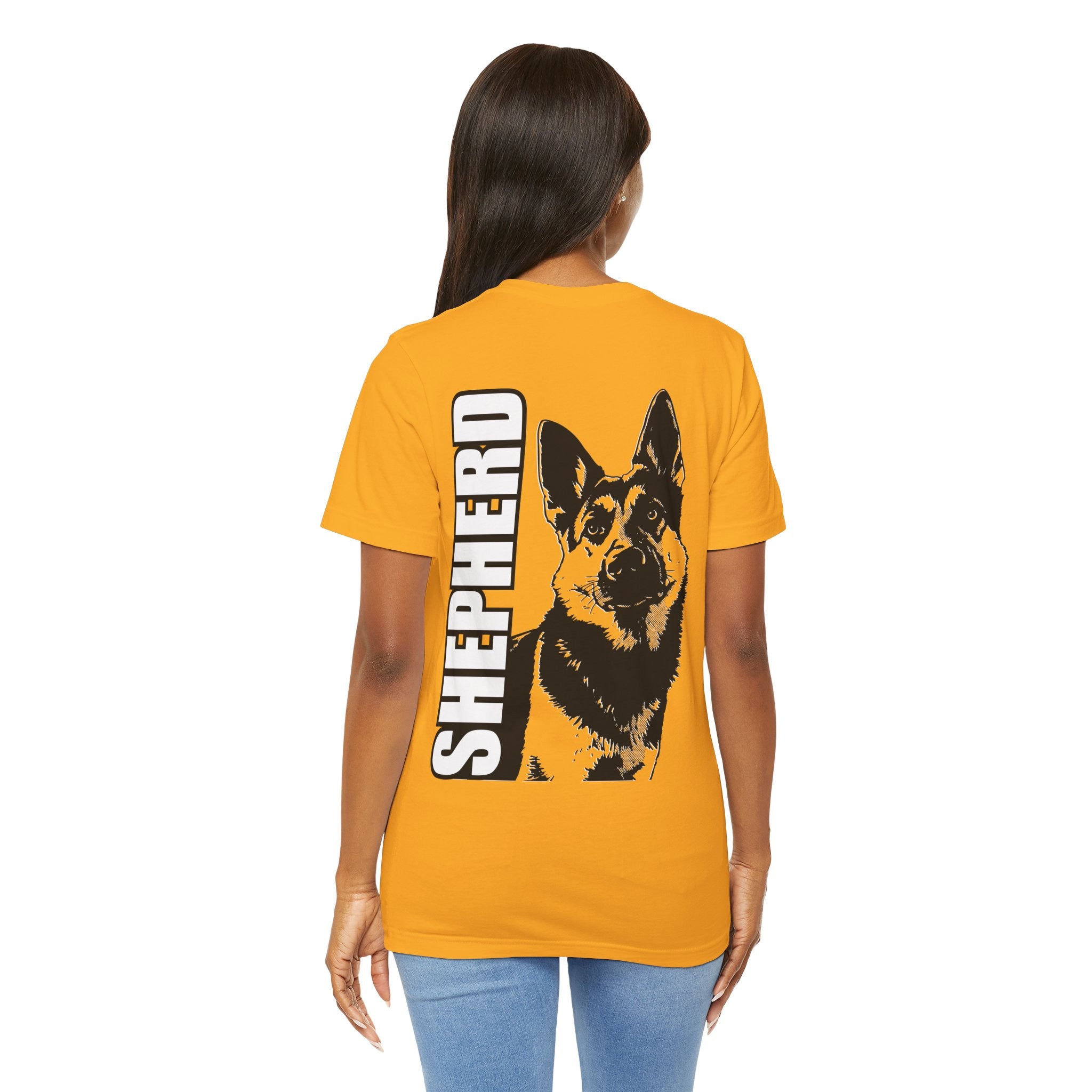 Women's Shepherd Tee | Bold Vertical 'SHEPHERD' with GSD Design