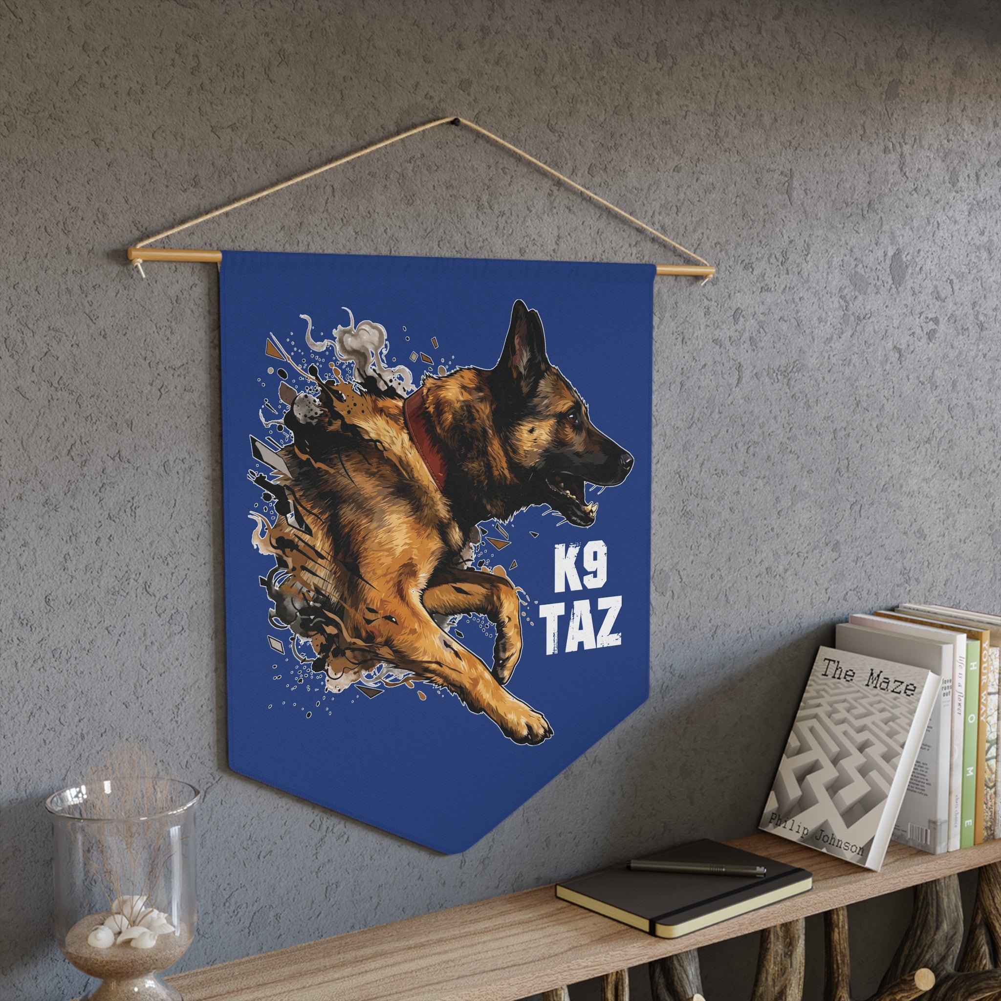 The “Legend in Motion” Pennant: A Wall That Tells the Story | K9 Taz