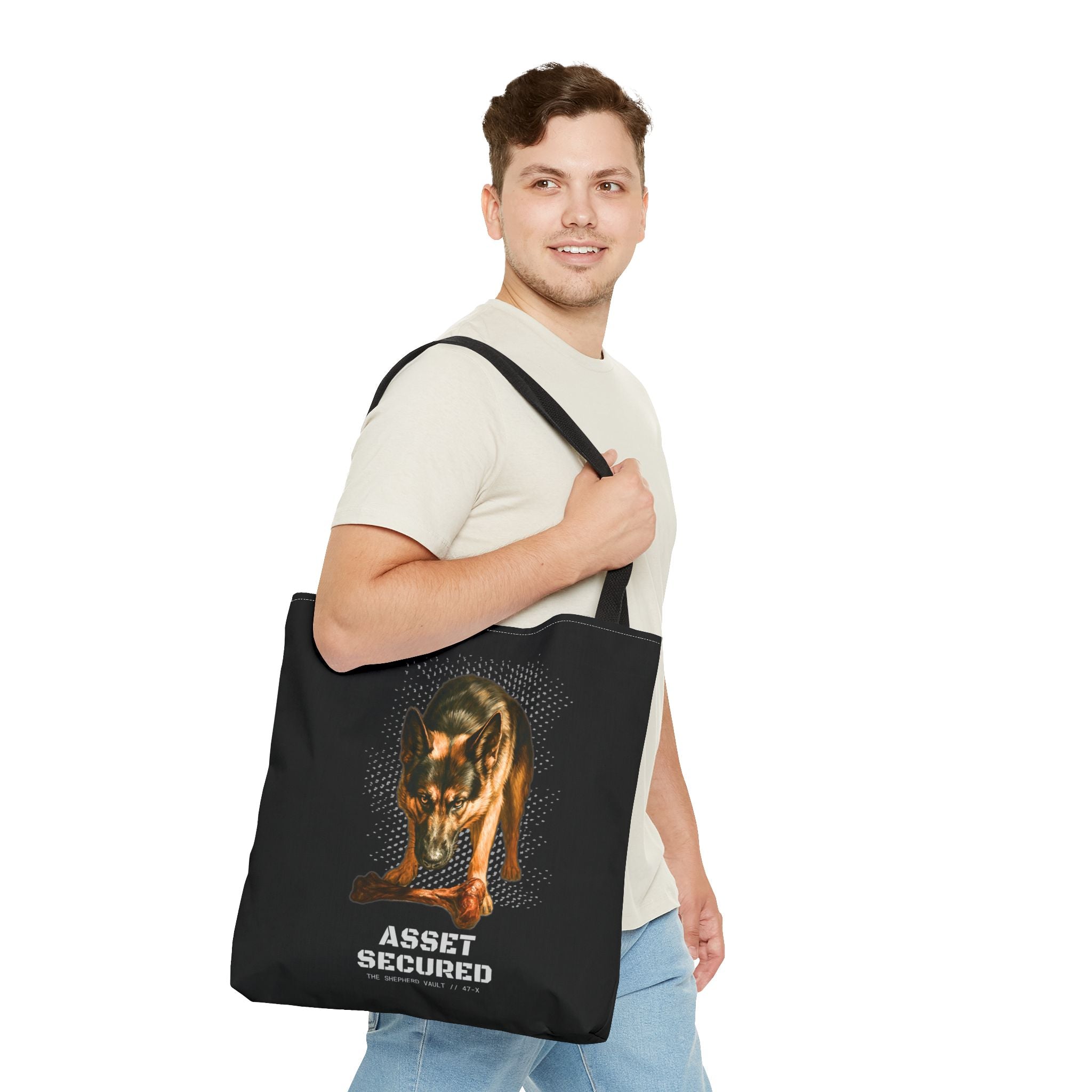 Asset Secured Dog Tote Bag | GSD Swag | K9 Fashion Statement