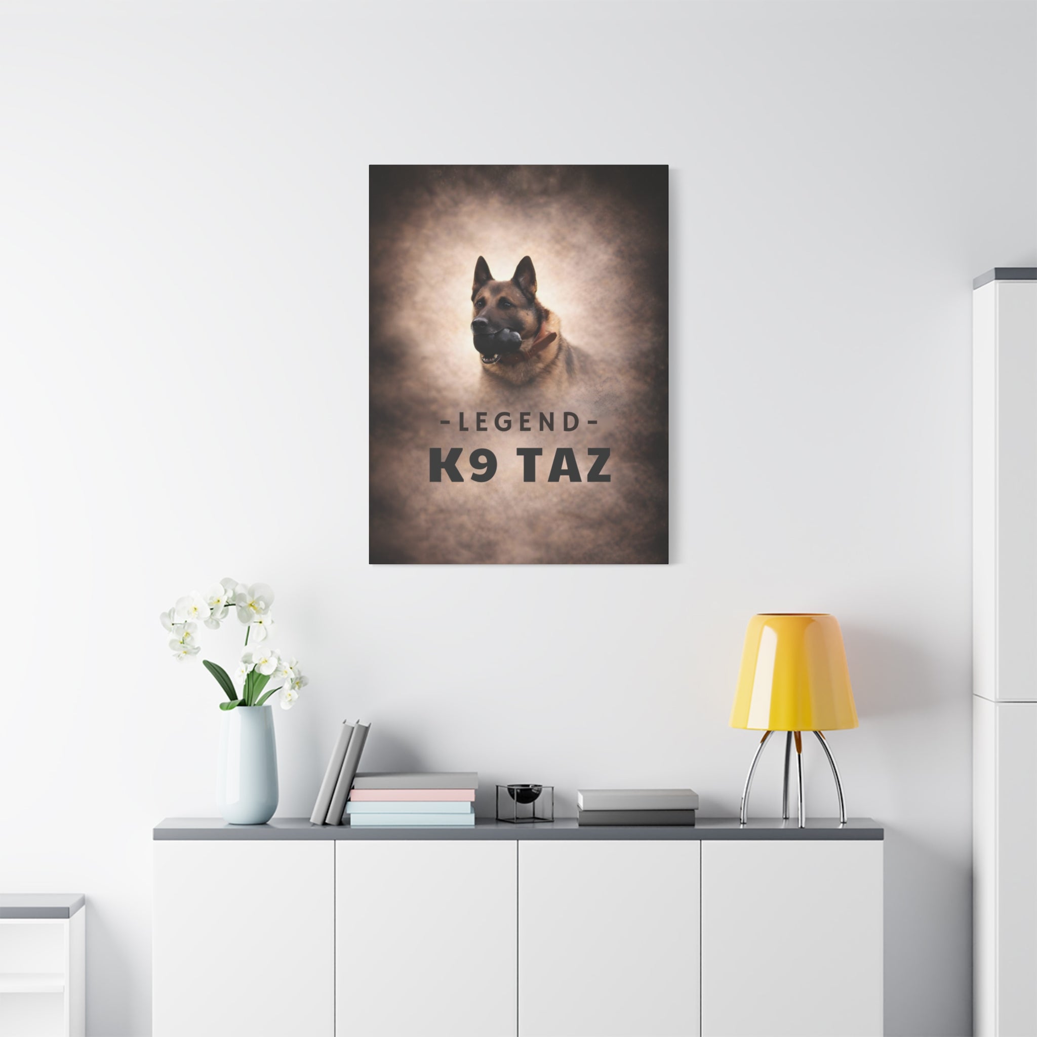 The "Legend Among Us' Tribute Matte Canvas | K9 Taz