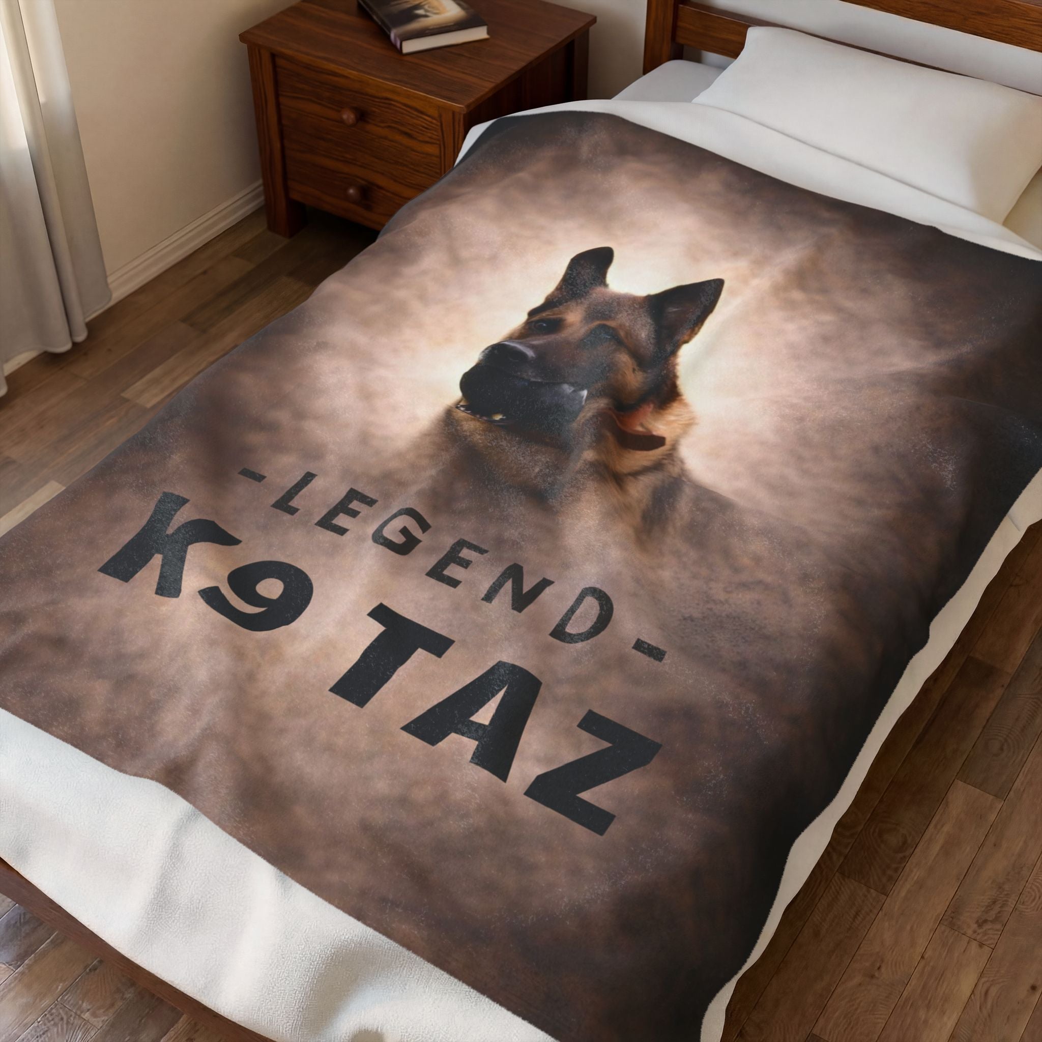 Plush Blanket Throw |  K9 Taz