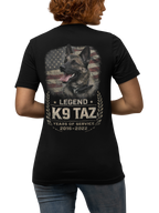 Women's "Legendary Grit" Tee | Retired Police Dog Tshirt | K9 Taz