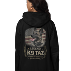 Women's "Legendary Grit" Fleece Hoodie | Retired Police Dog Tribute Hoodie | K9 Taz