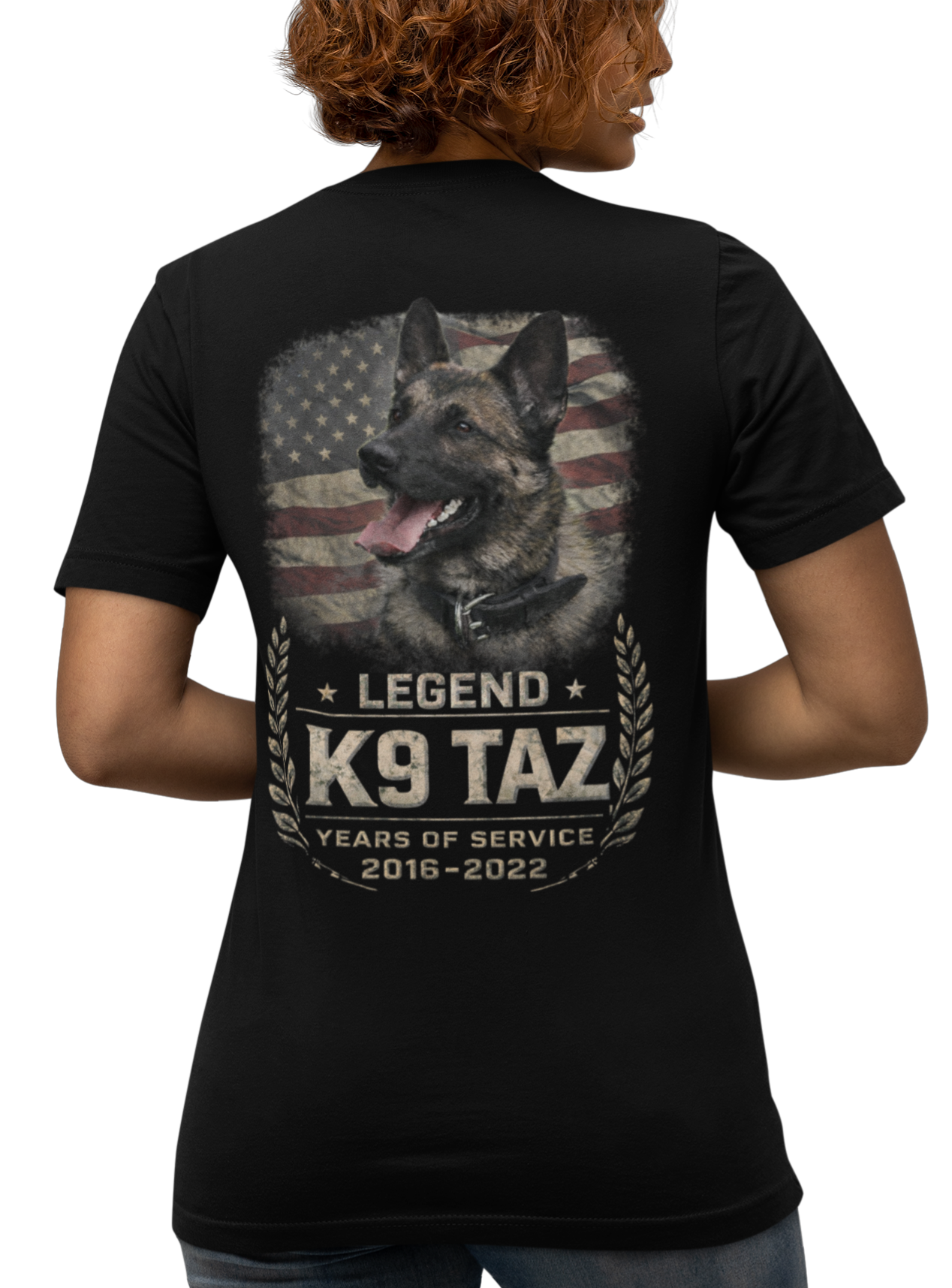 Women's "Legendary Grit" Tee | Retired Police Dog Tshirt | K9 Taz