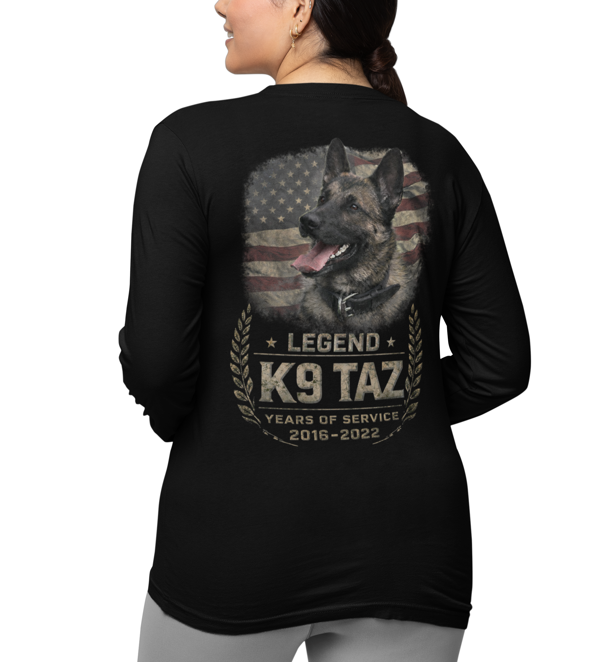Women's "Legendary Grit" Long Sleeve Tee: Everyday Duty | Everyday Honor | K9 Taz