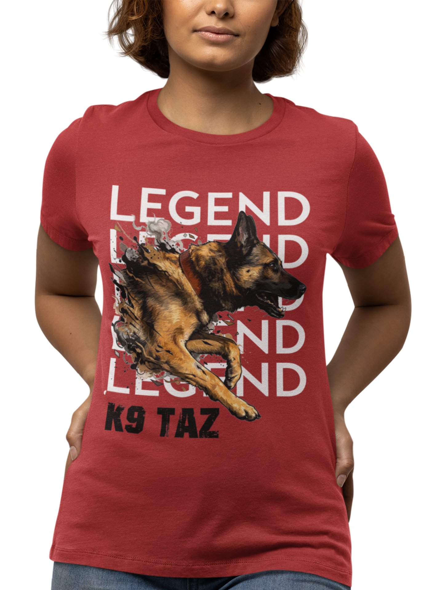 Women's “Legend In Motion” T-Shirt: Wear Your Support, Share the Story | K9 Taz