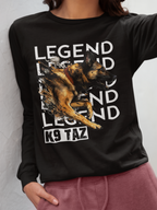 Women's “Legend in Motion” Long Sleeve Tee: Carry the Support Into Cooler Days | K9 Taz