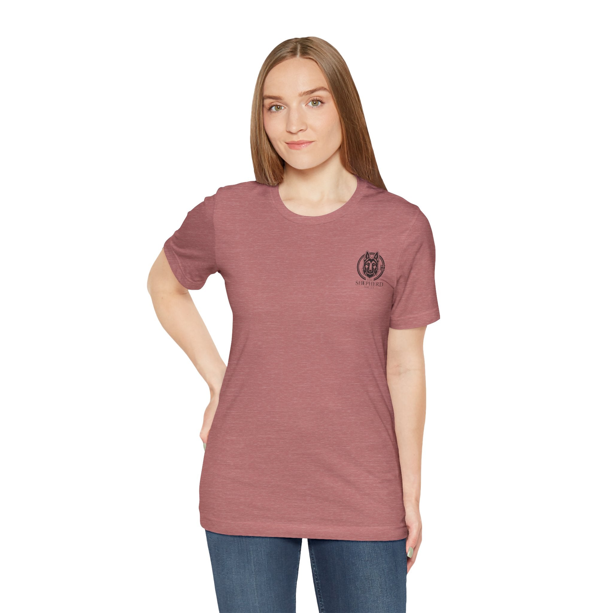 Women's Shepherd Tee | Bold Vertical 'SHEPHERD' with GSD Design