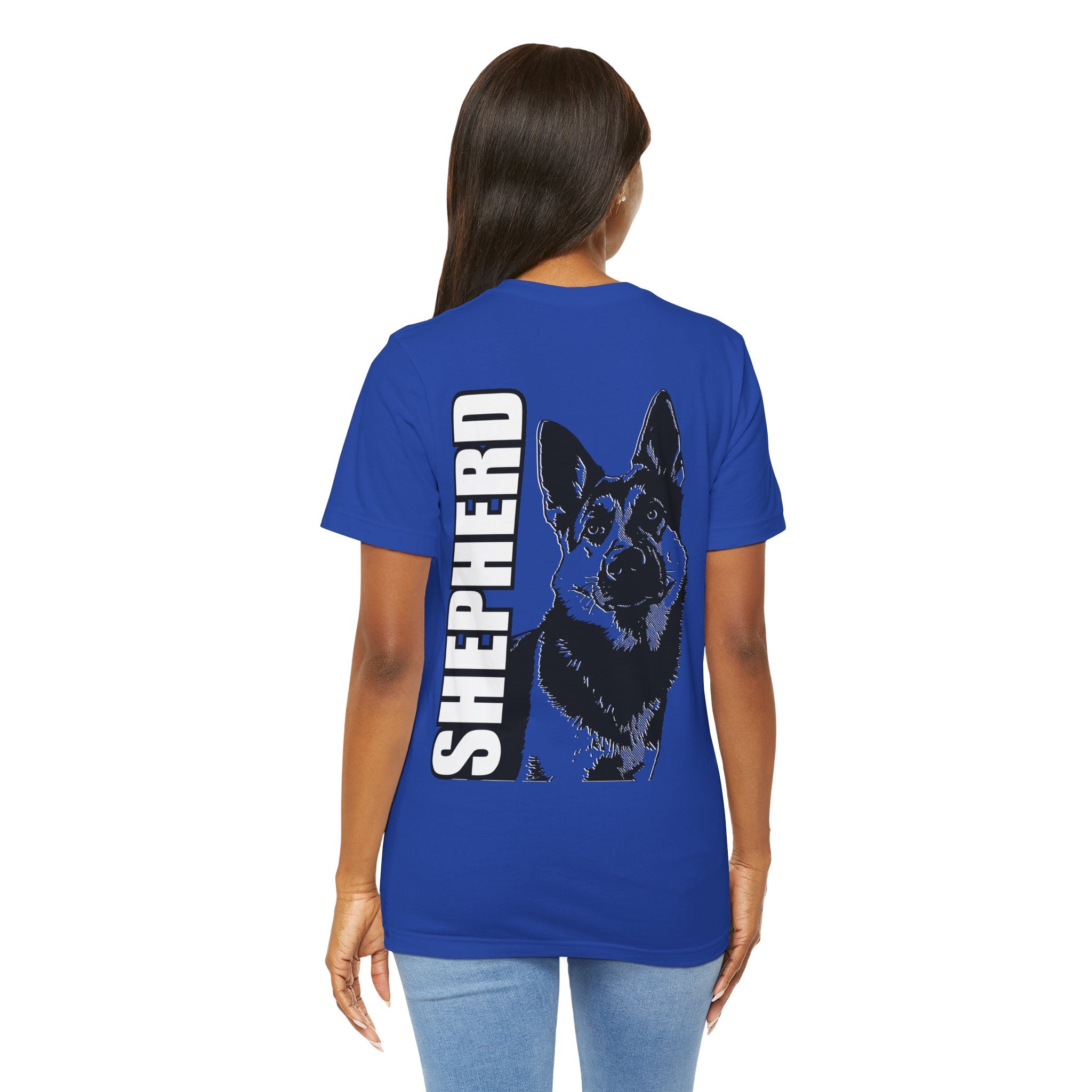 Women's Shepherd Tee | Bold Vertical 'SHEPHERD' with GSD Design