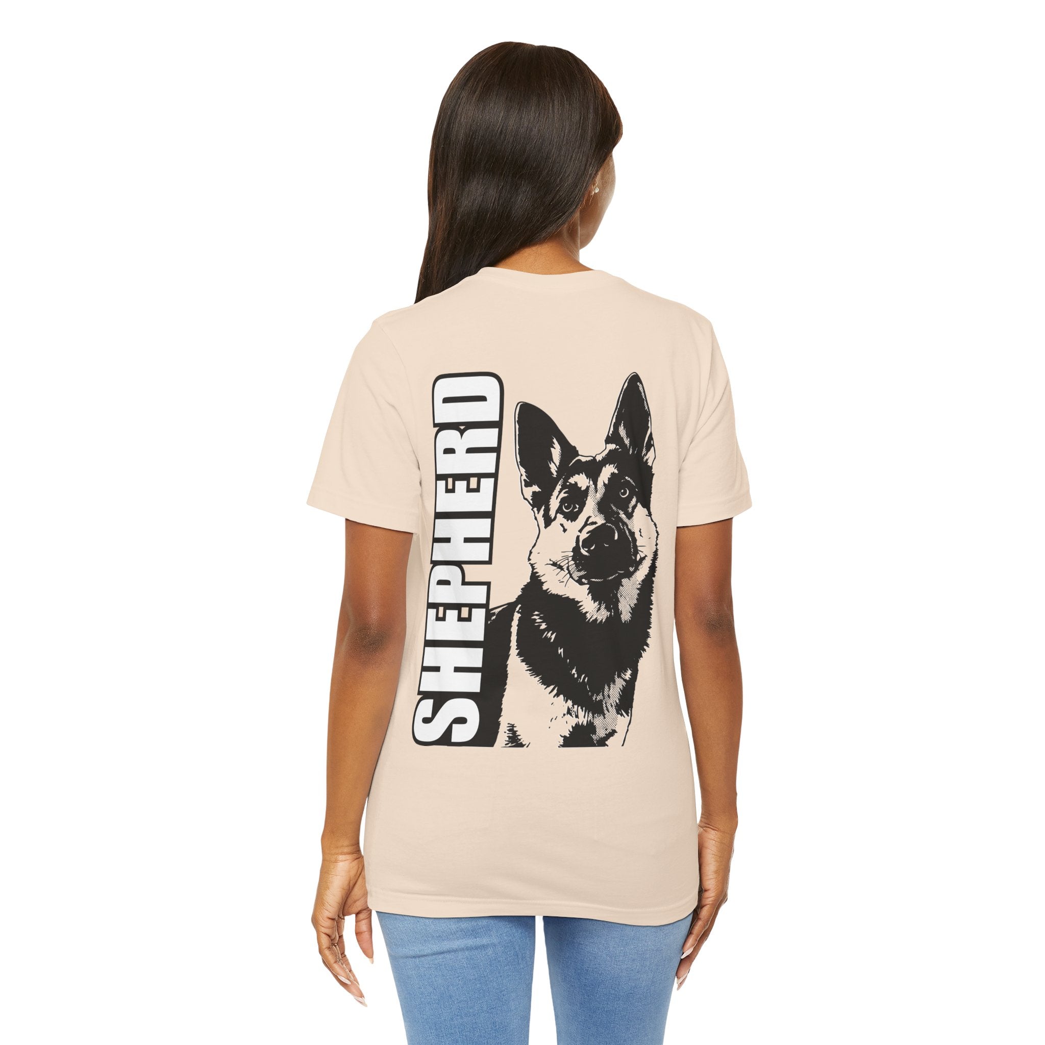 Women's Shepherd Tee | Bold Vertical 'SHEPHERD' with GSD Design