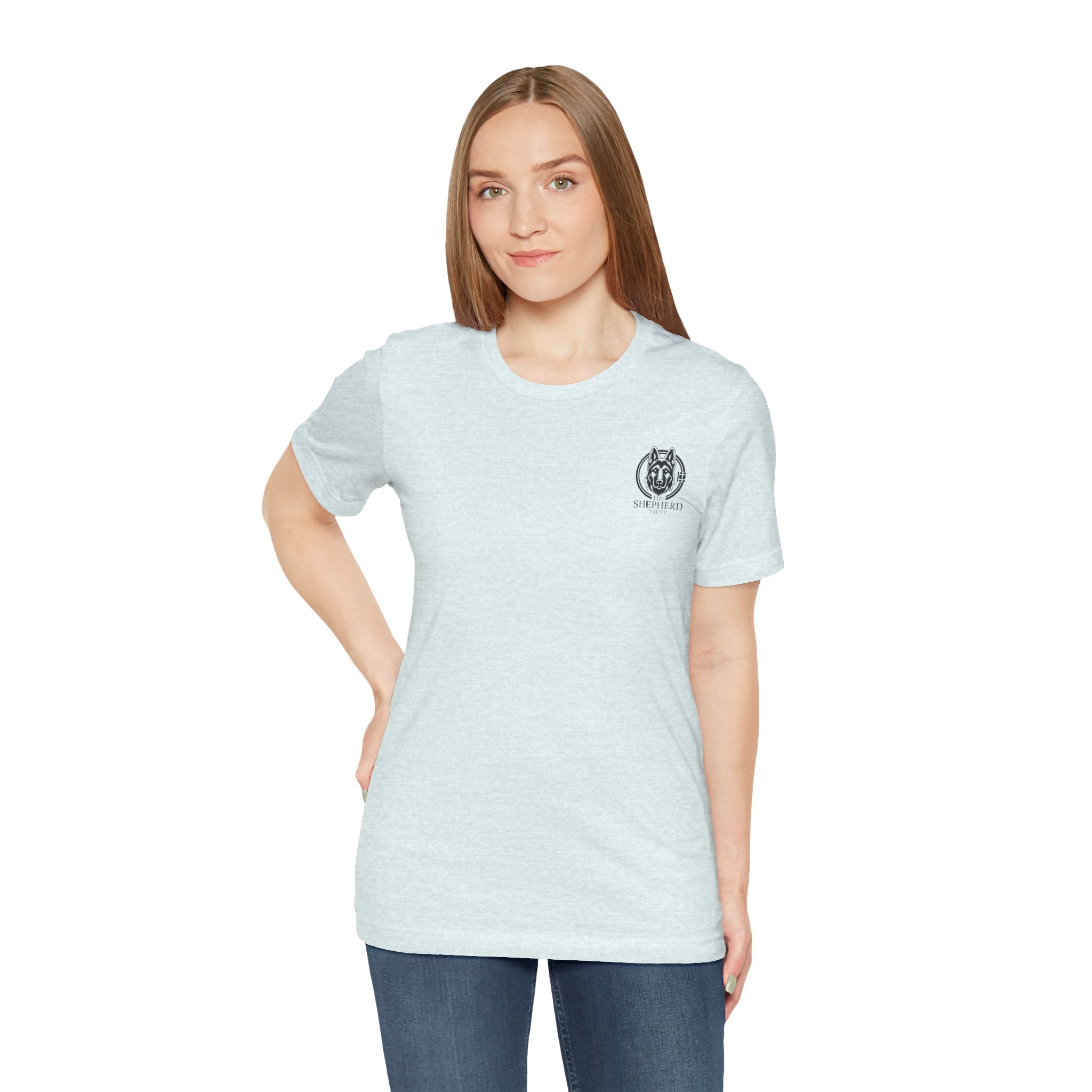 Women's Shepherd Tee | Bold Vertical 'SHEPHERD' with GSD Design