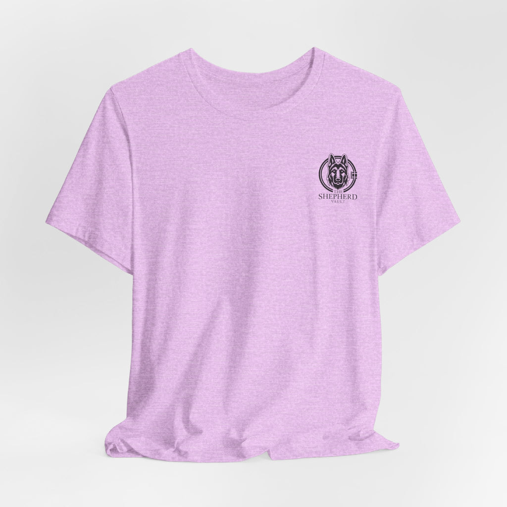 Men's Shepherd Tee | Bold Vertical 'SHEPHERD' with GSD Design