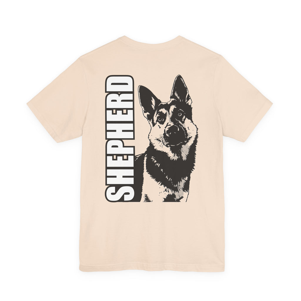 Men's Shepherd Tee | Bold Vertical 'SHEPHERD' with GSD Design