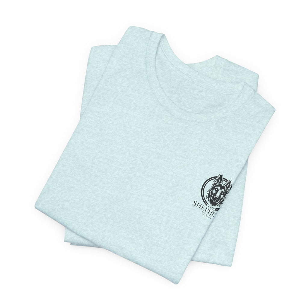 Women's Shepherd Tee | Bold Vertical 'SHEPHERD' with GSD Design