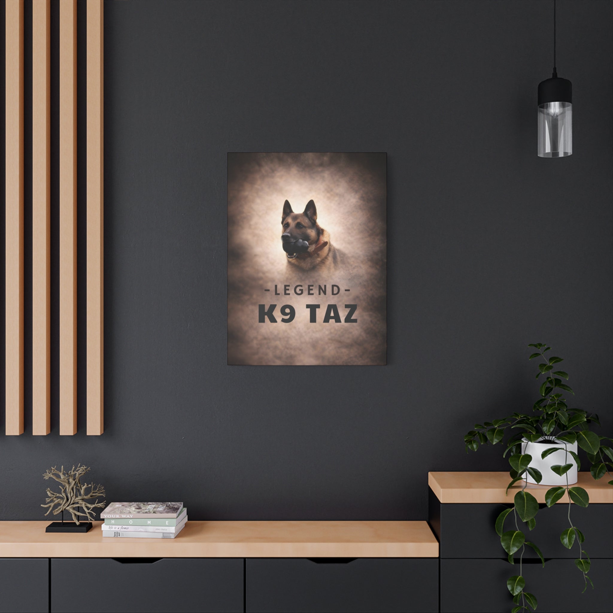 The "Legend Among Us' Tribute Matte Canvas | K9 Taz