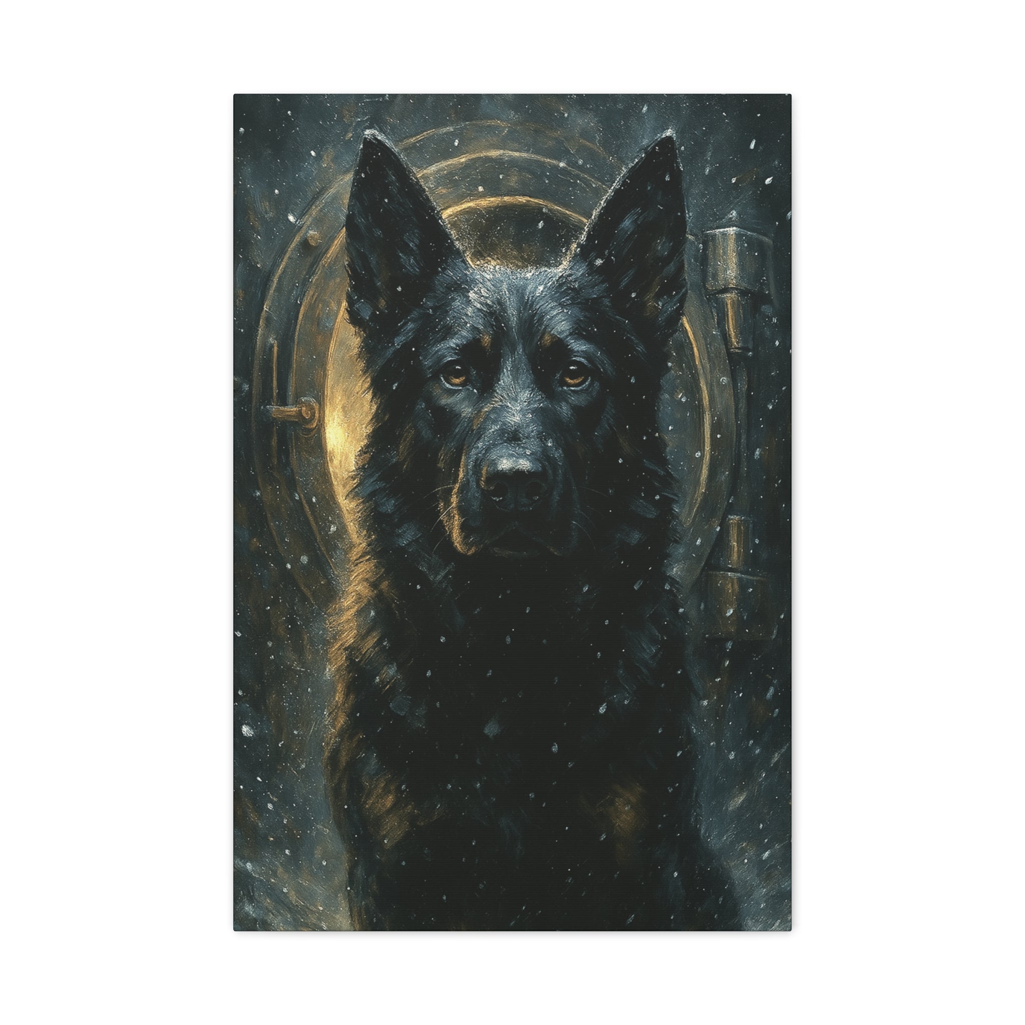 THE SENTINEL | Black GSD Wall Canvas