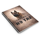 The "Legend Among Us" Spiral Notebook, Police Dog Spiral Journal | K9 Taz