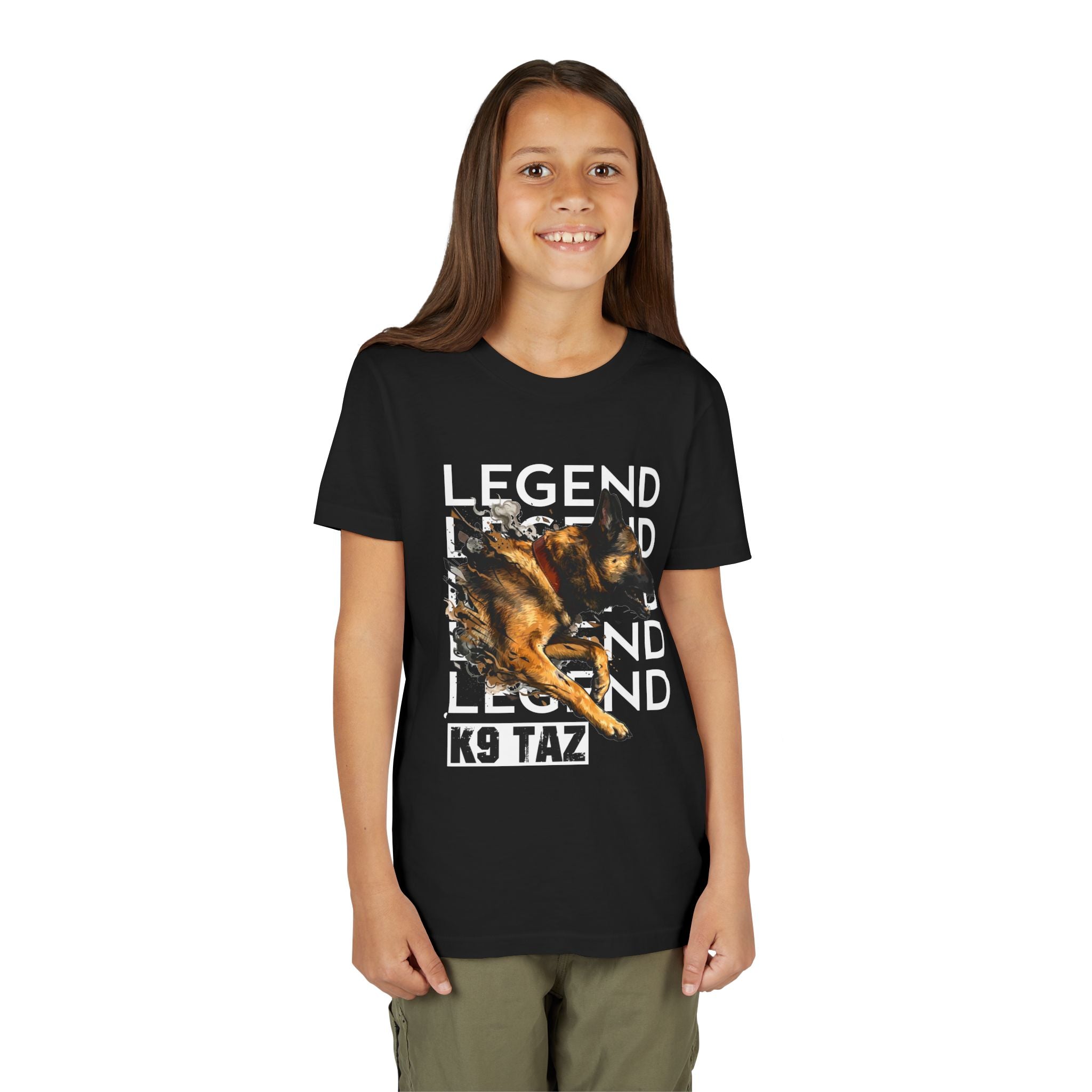 Youth “Legend In Motion” T-shirt | Retired Police Dog Tee | K9 Taz