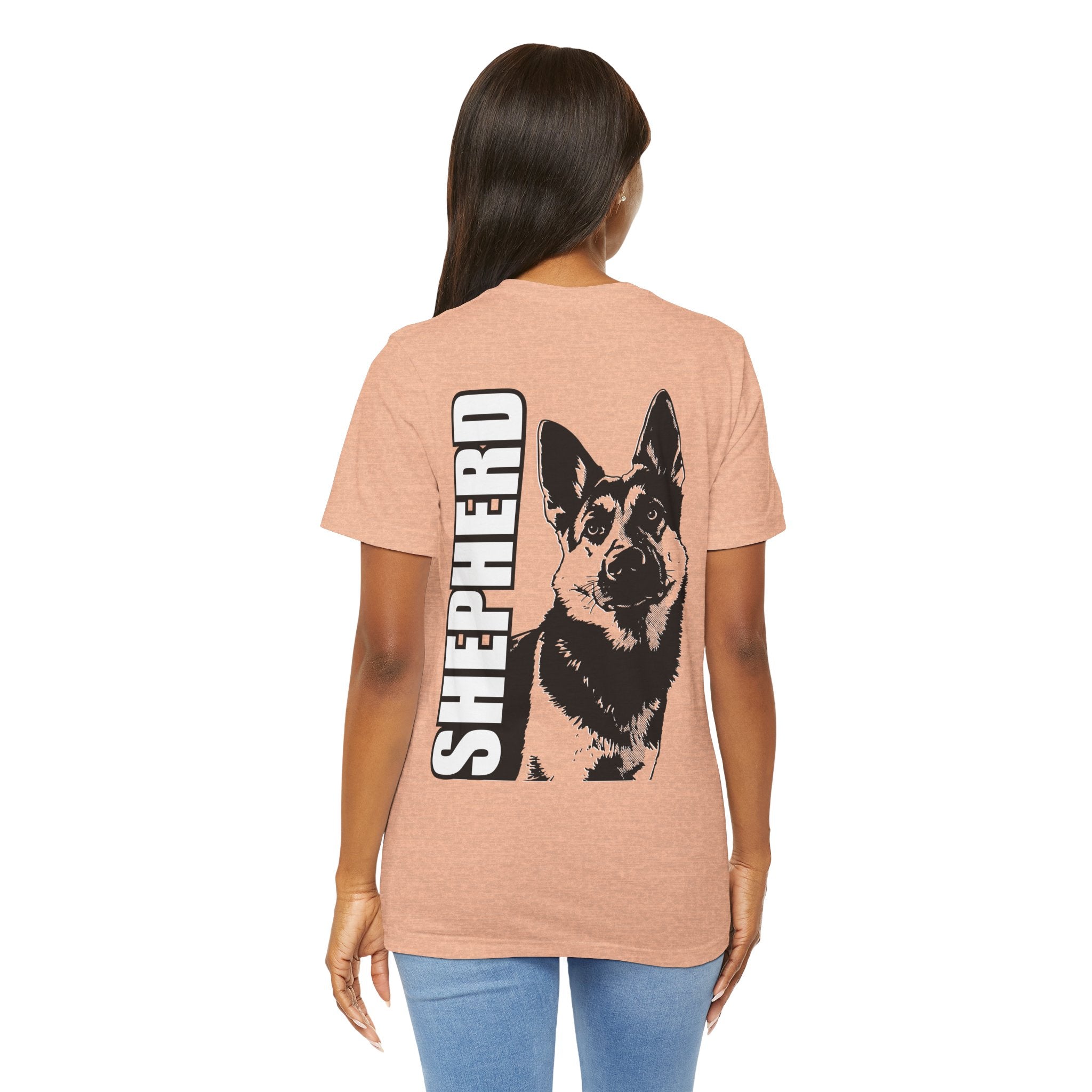 Women's Shepherd Tee | Bold Vertical 'SHEPHERD' with GSD Design