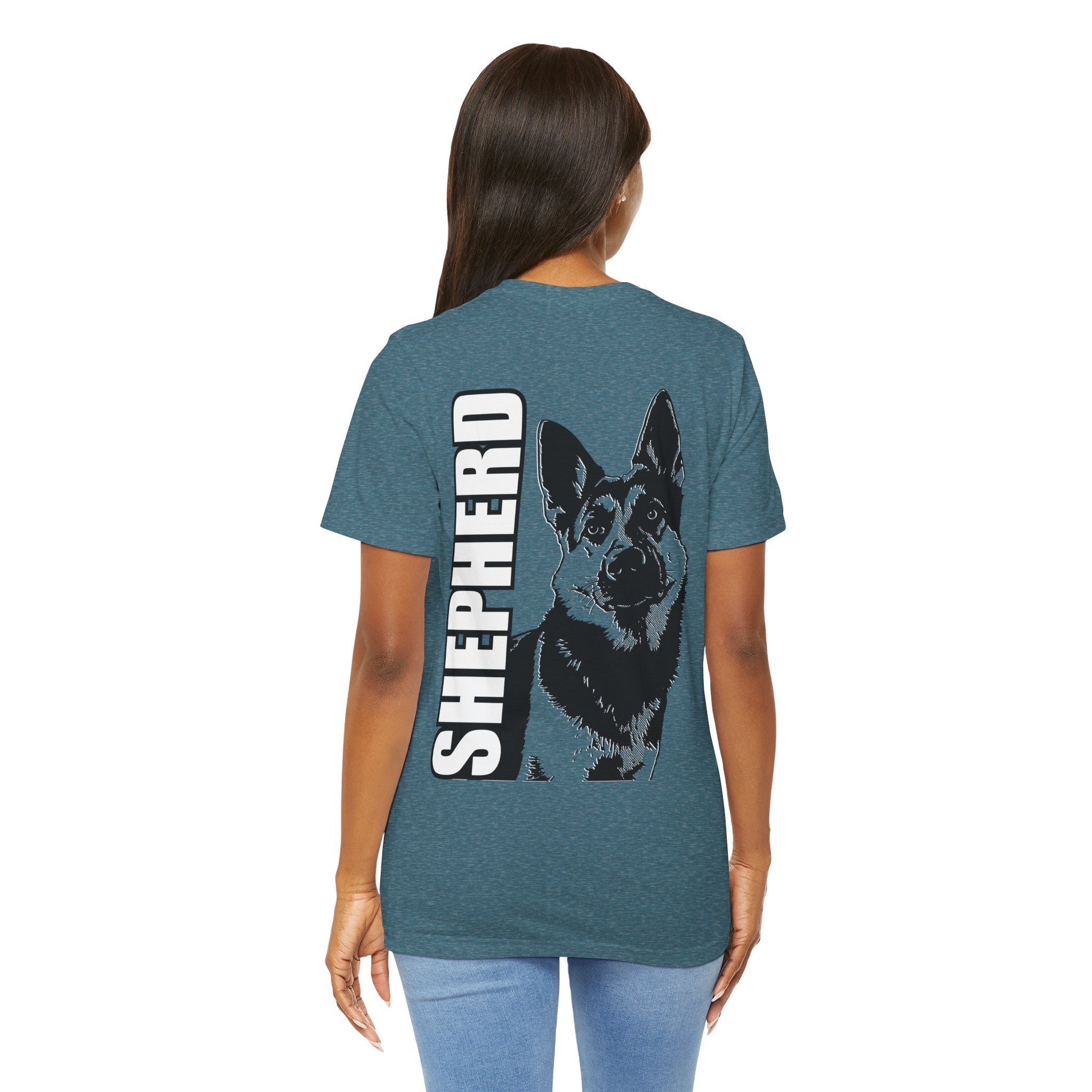 Women's Shepherd Tee | Bold Vertical 'SHEPHERD' with GSD Design