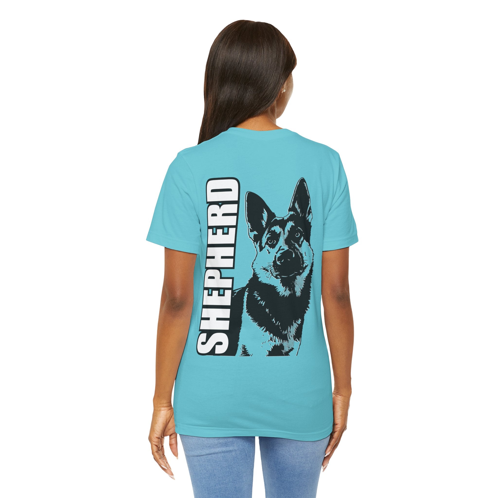 Women's Shepherd Tee | Bold Vertical 'SHEPHERD' with GSD Design