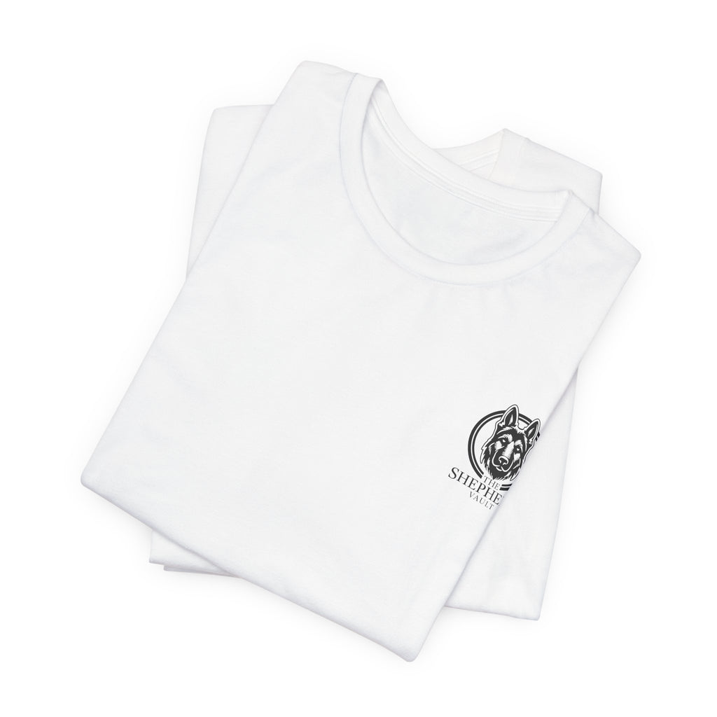 Men's Shepherd Tee | Bold Vertical 'SHEPHERD' with GSD Design