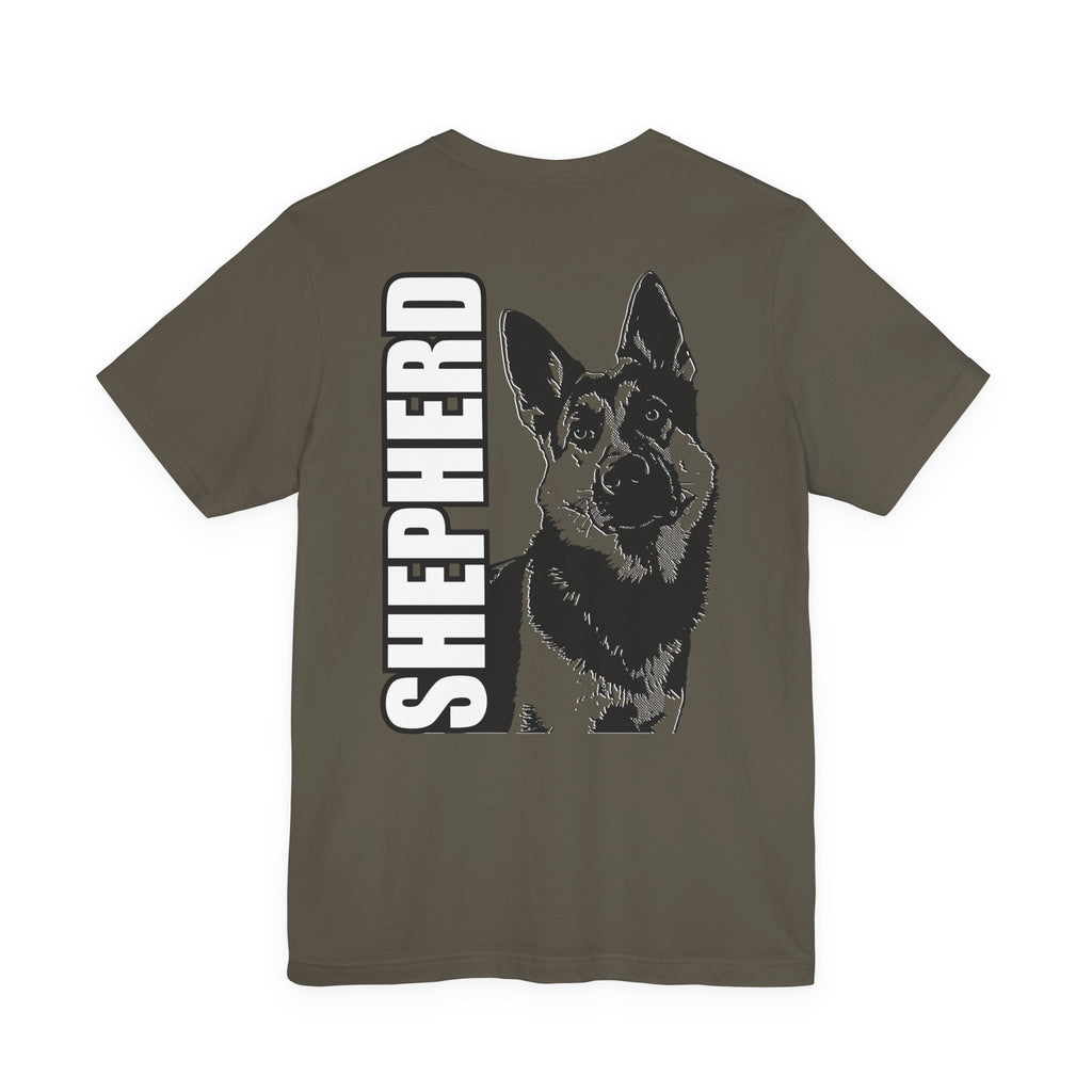 Women's Shepherd Tee | Bold Vertical 'SHEPHERD' with GSD Design