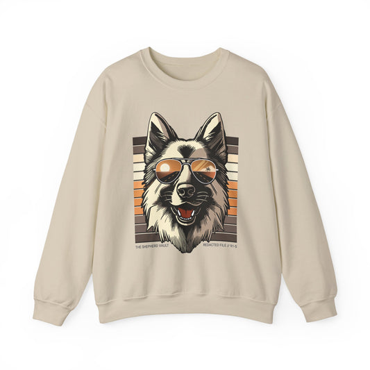 Men's Unauthorized Morale Sweatshirt | Retro Cool GSD Crewneck | Dog Lover Gift | Casual Wear