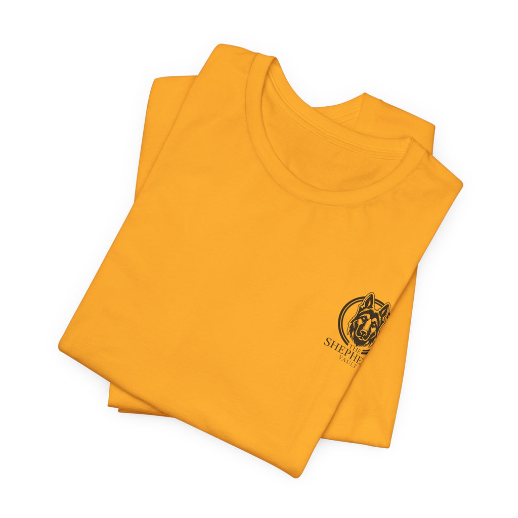 Women's Shepherd Tee | Bold Vertical 'SHEPHERD' with GSD Design