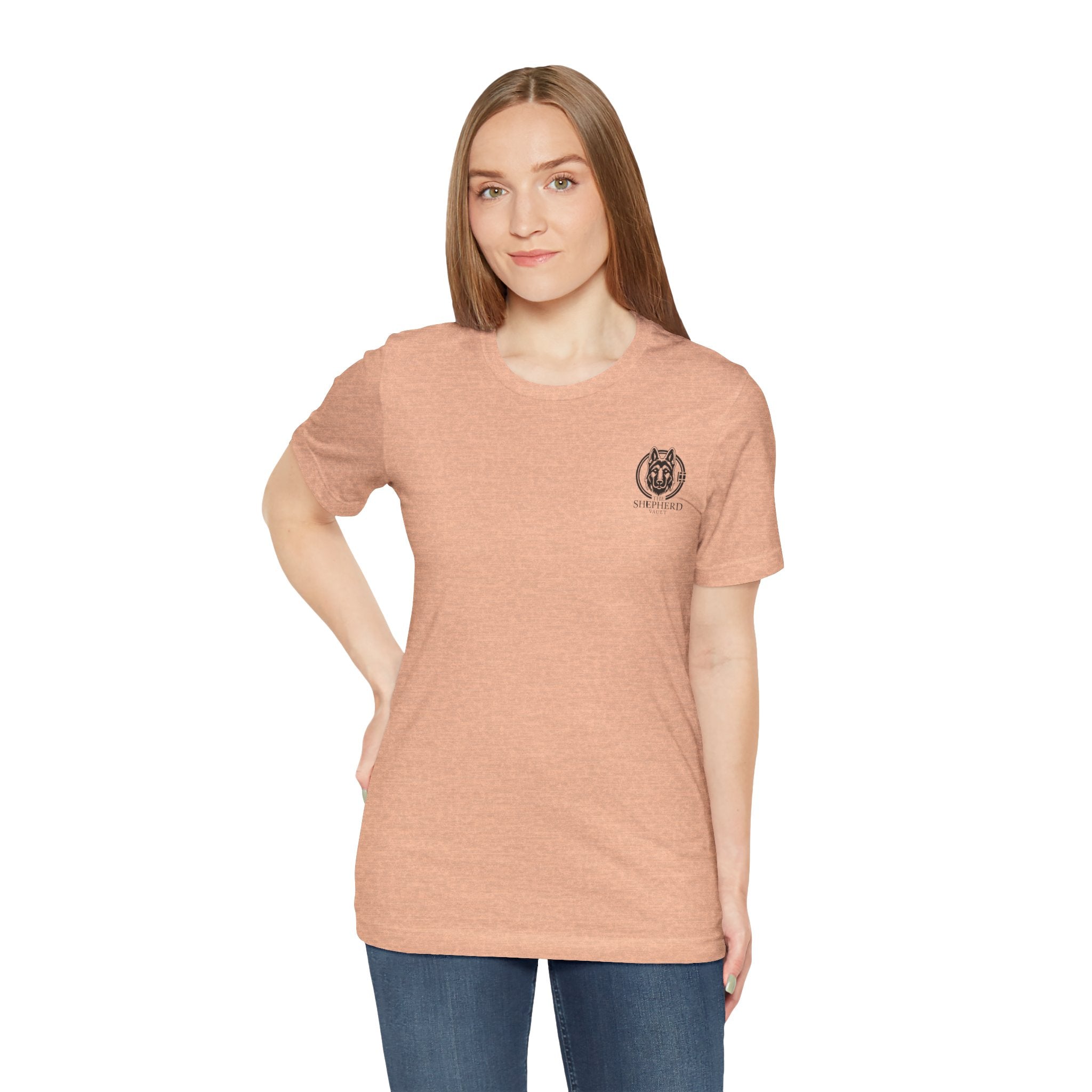 Women's Shepherd Tee | Bold Vertical 'SHEPHERD' with GSD Design